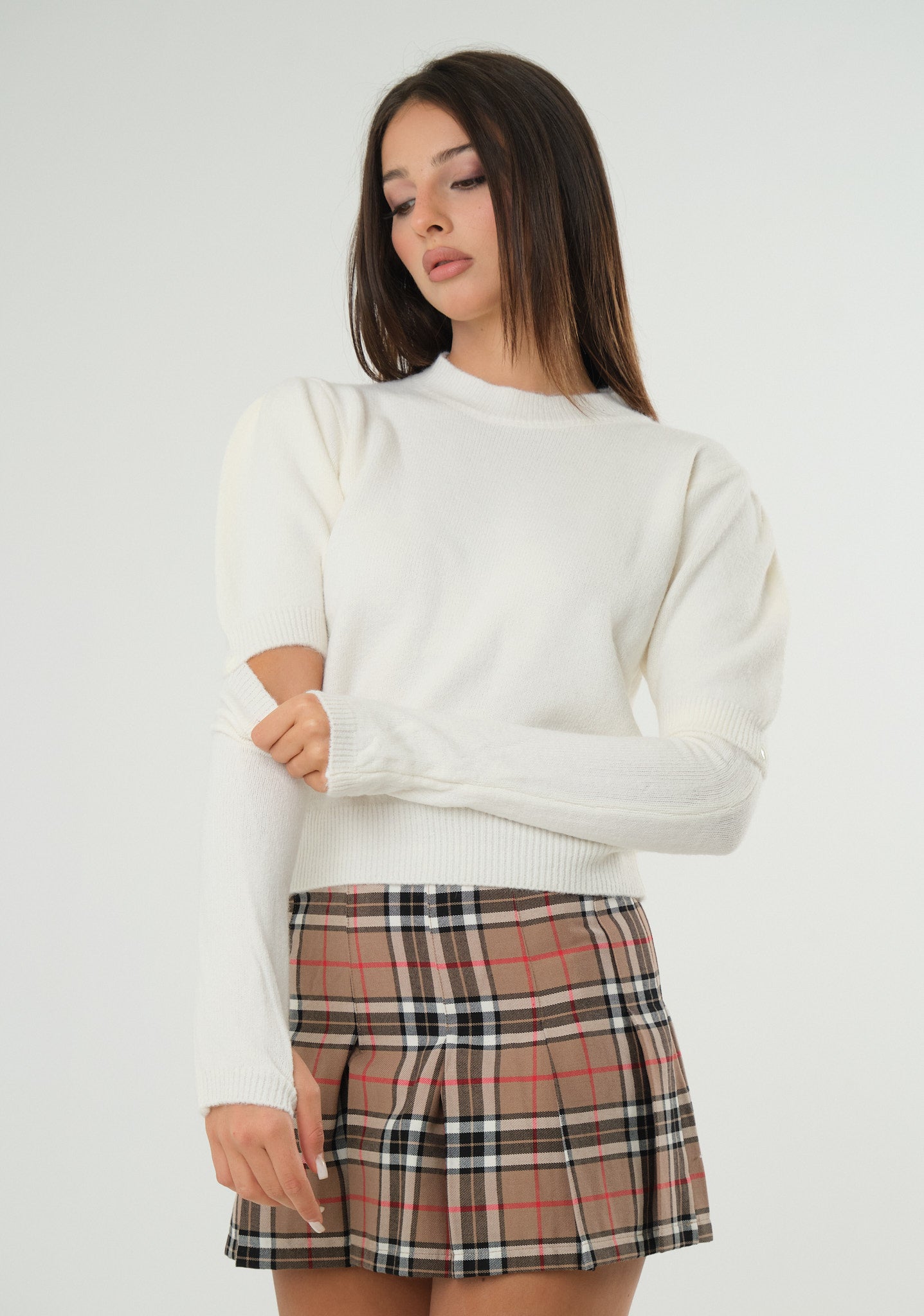 Maglia con maniche removibili