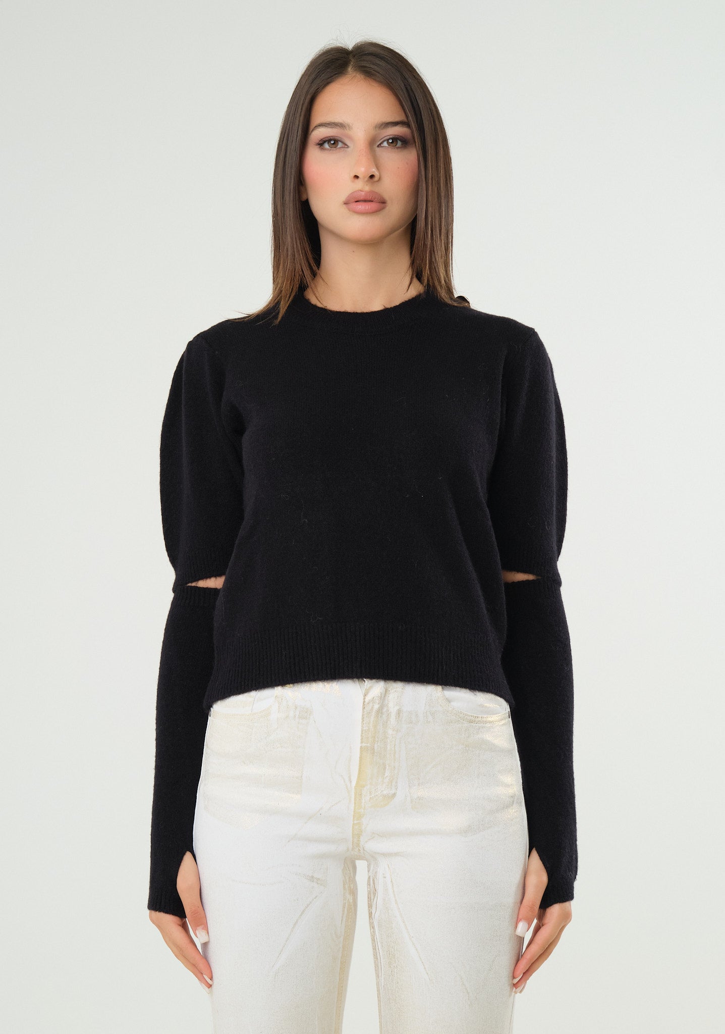 Maglia con maniche removibili