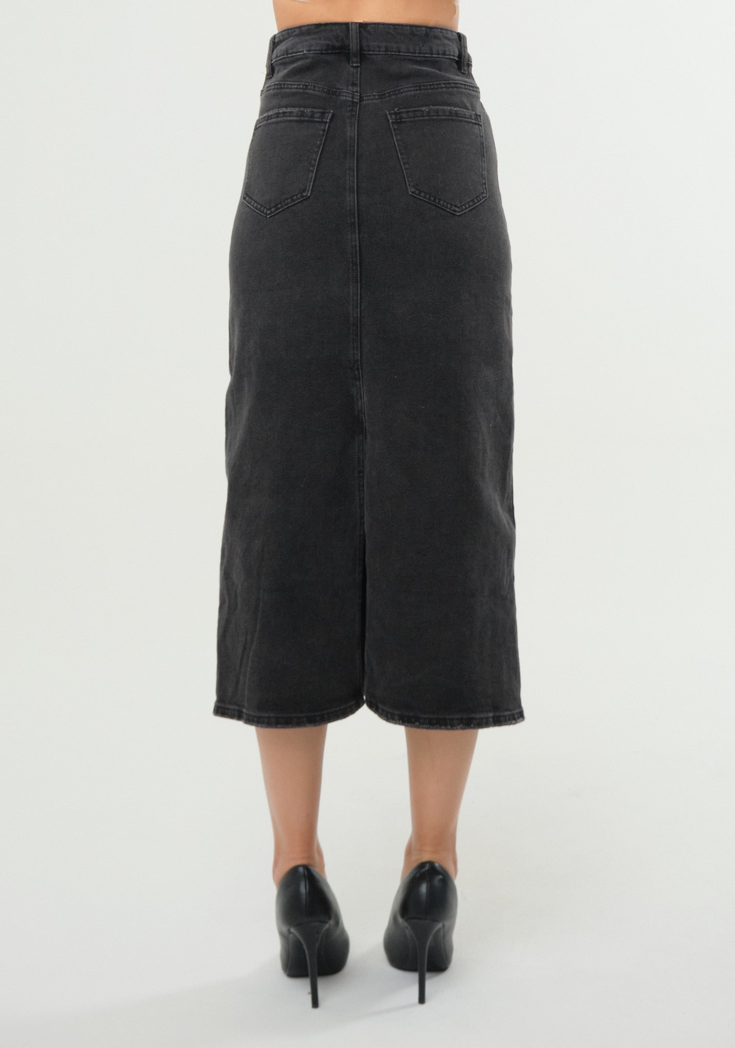 Gonna longuette in denim