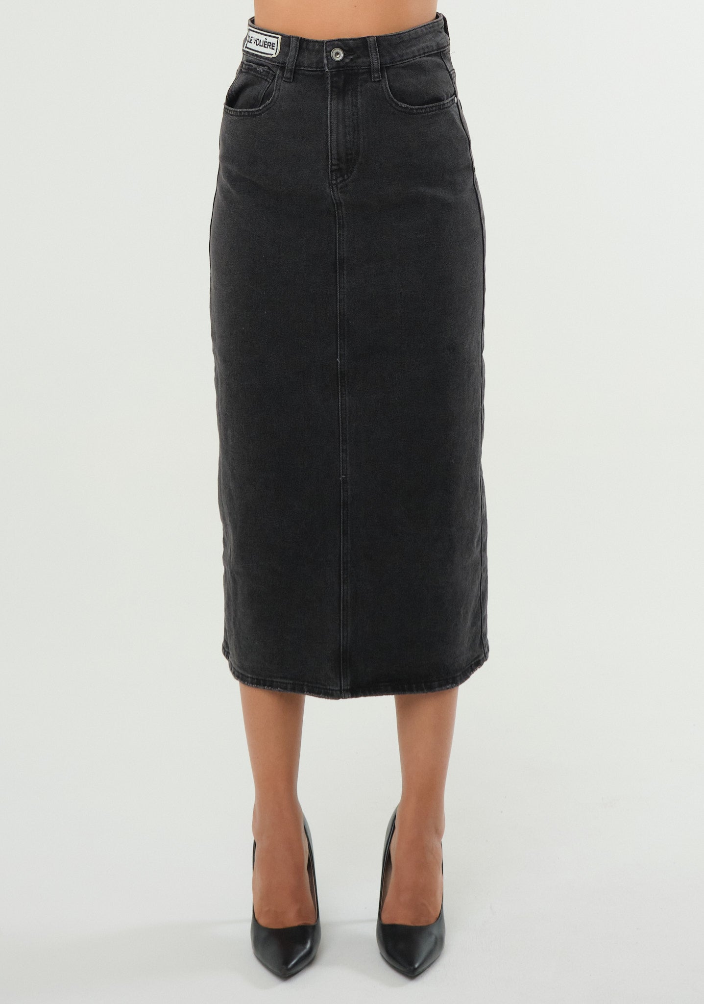 Gonna longuette in denim