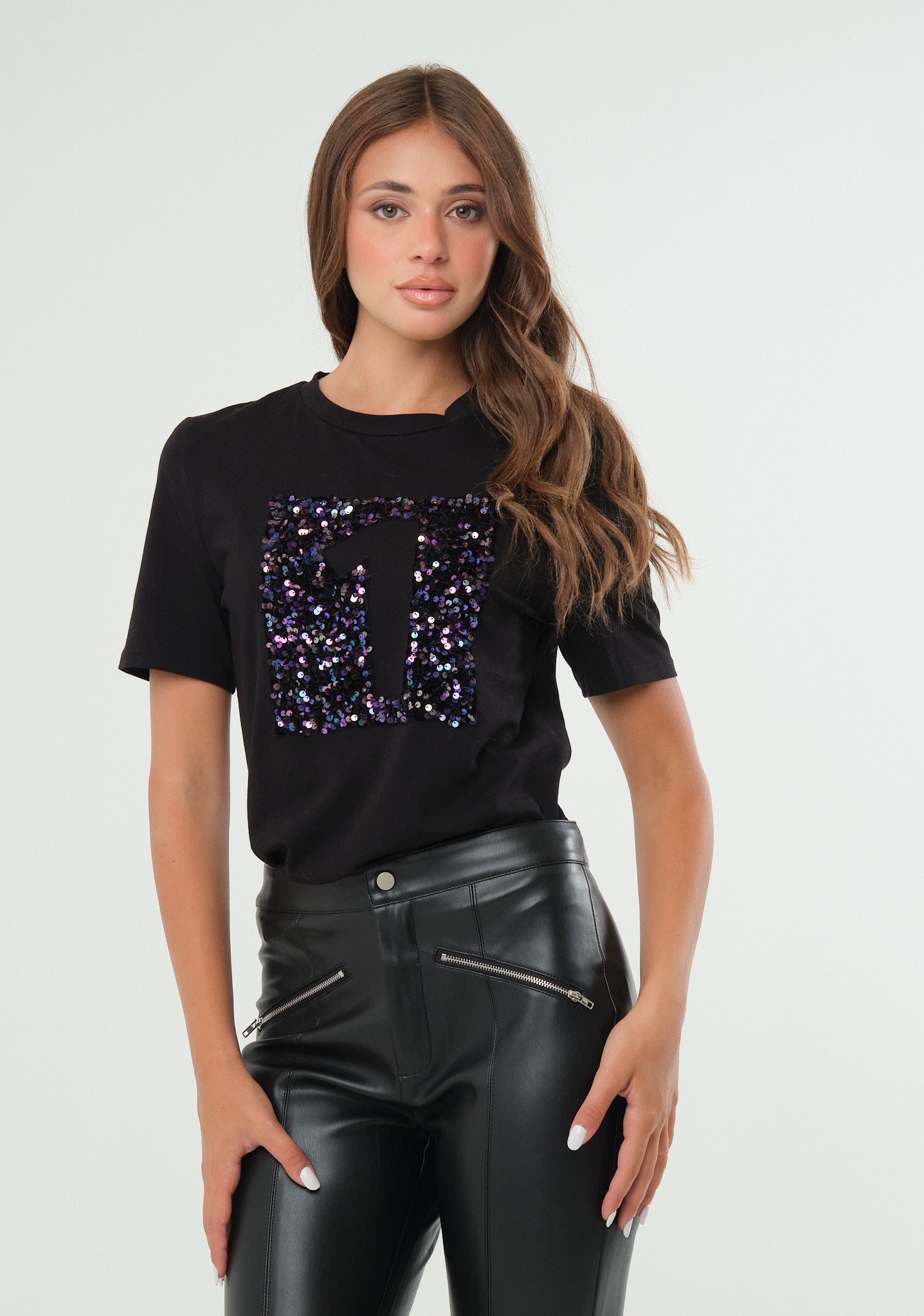 T-shirt con paillettes