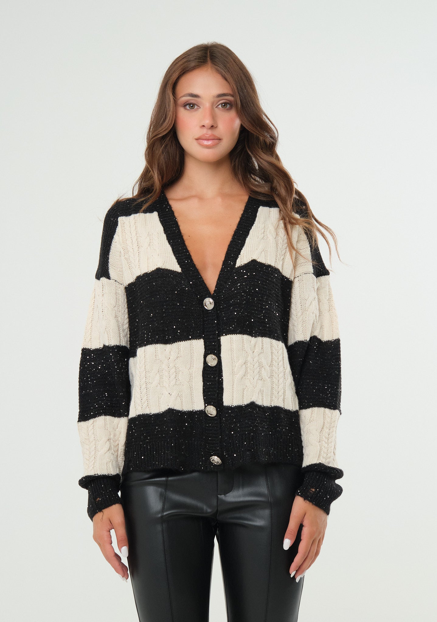 Cardigan a righe