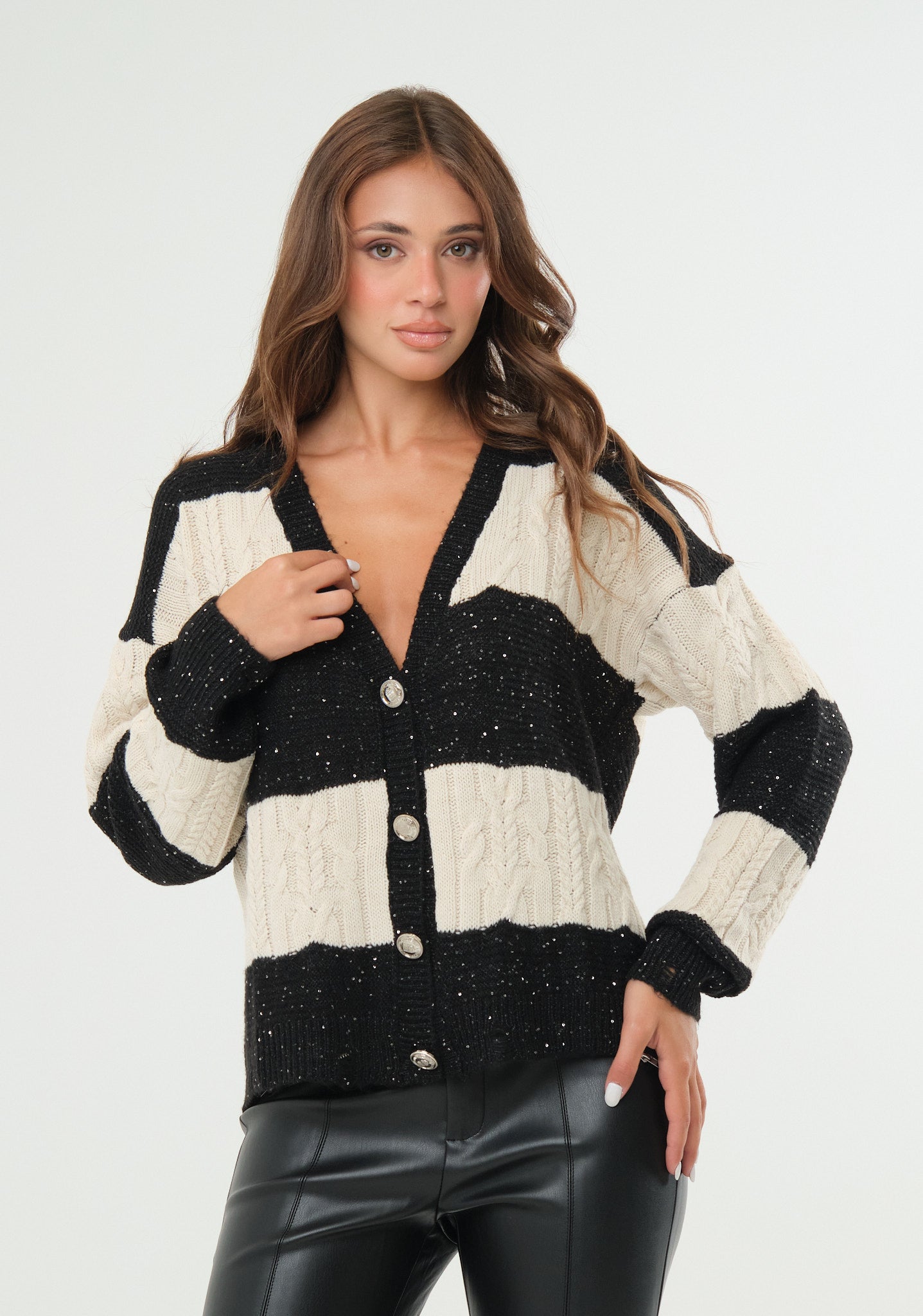 Cardigan a righe