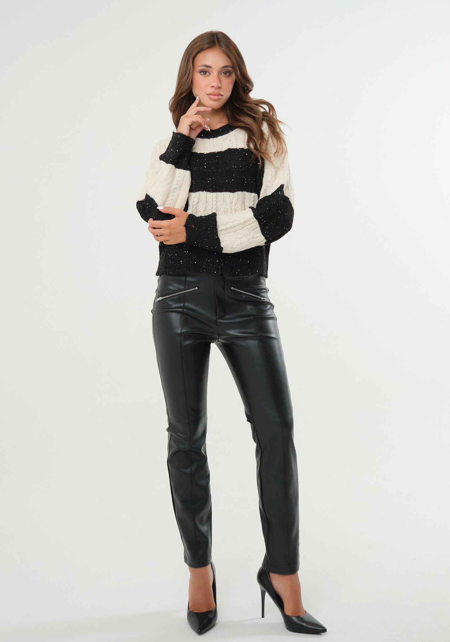 Pantaloni in ecopelle