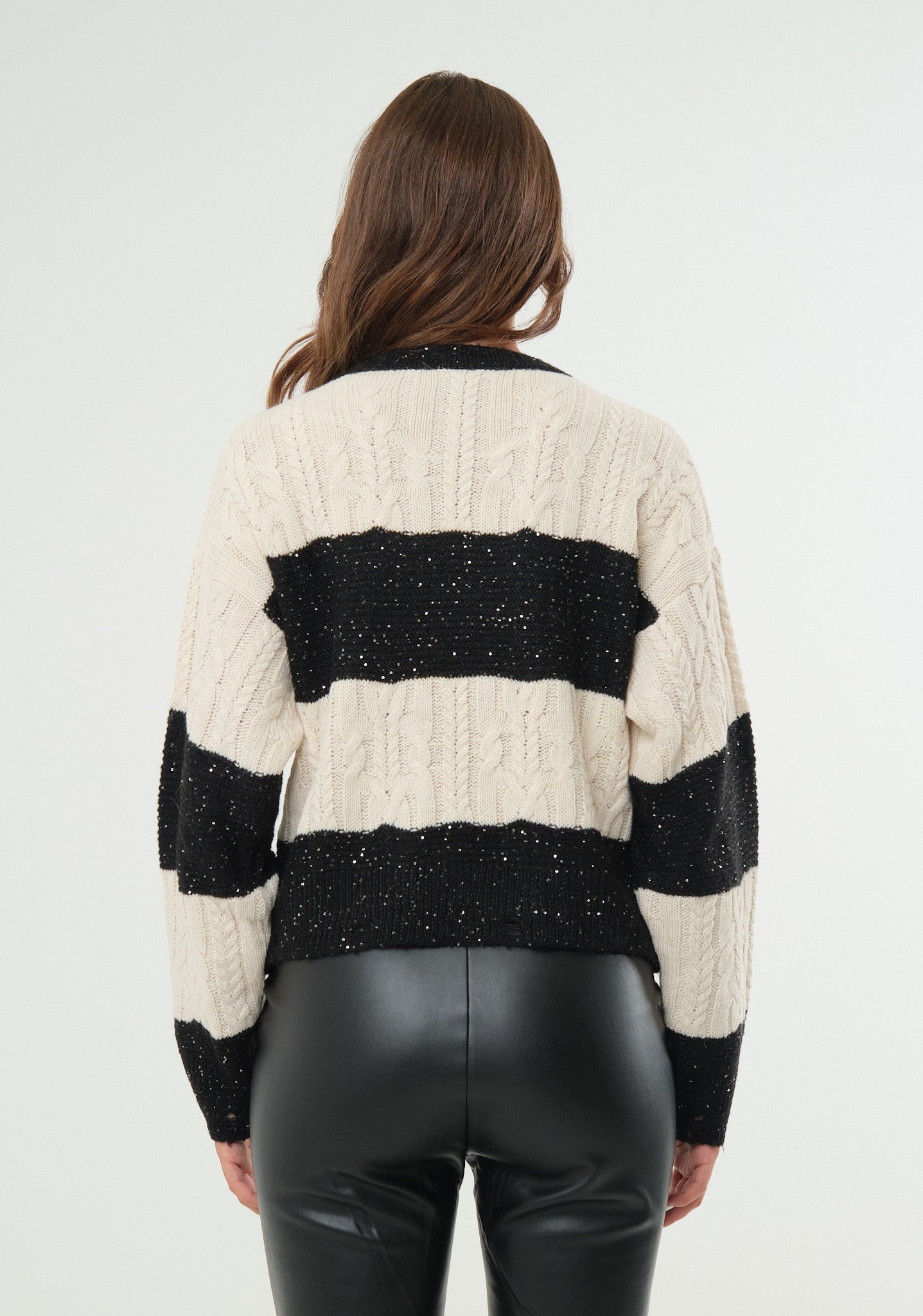 Maglione lavorato a righe
