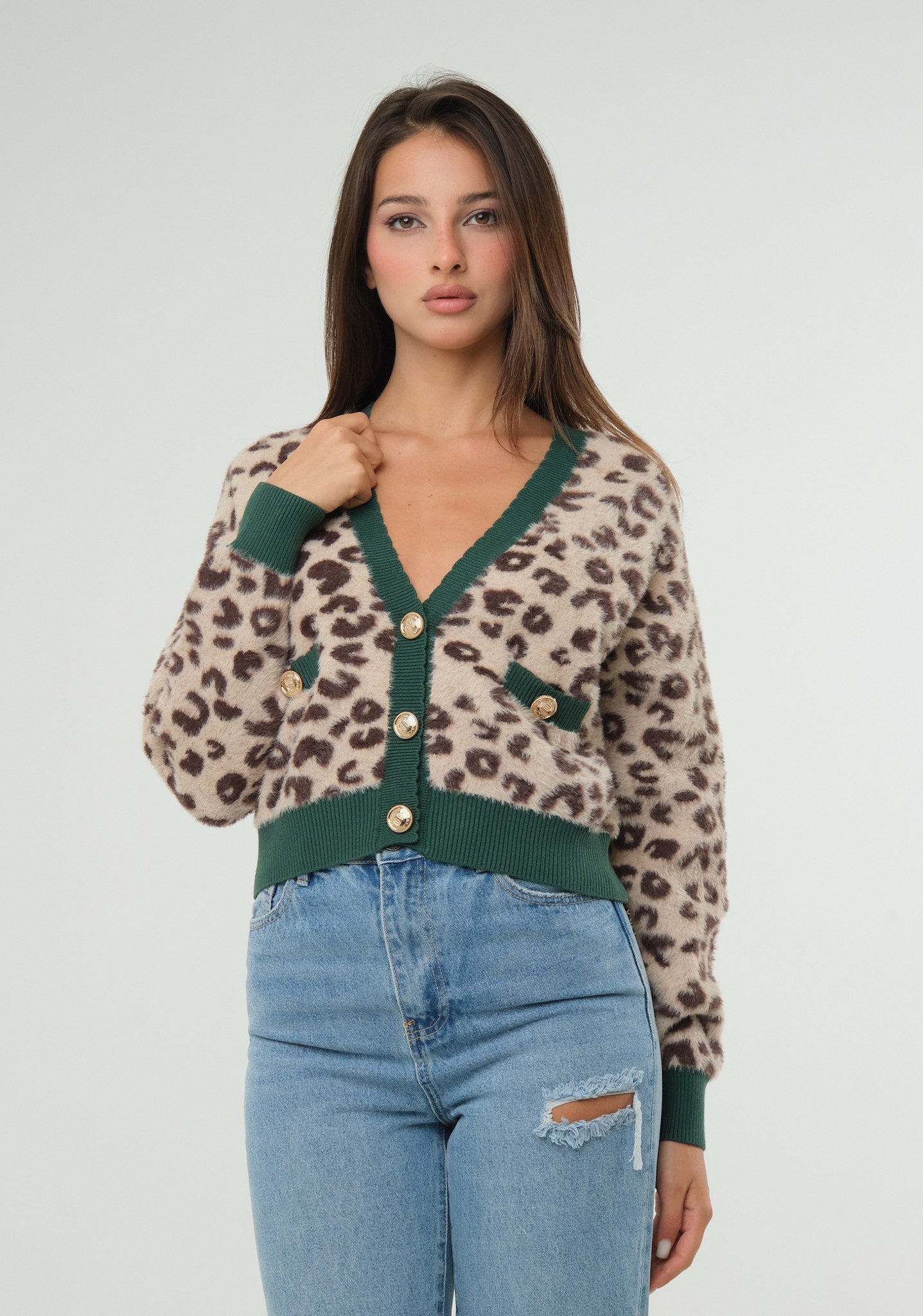 Cardigan animalier