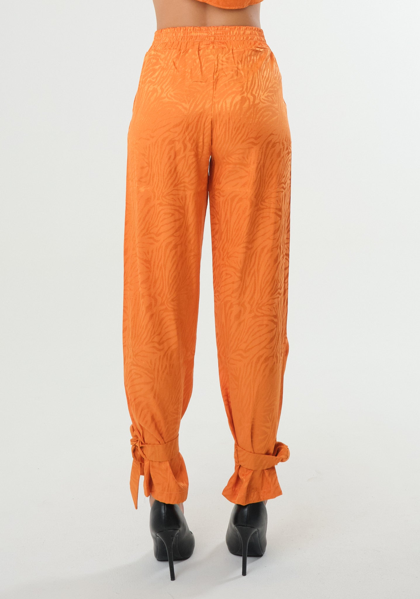 Pantalone in raso jacquard