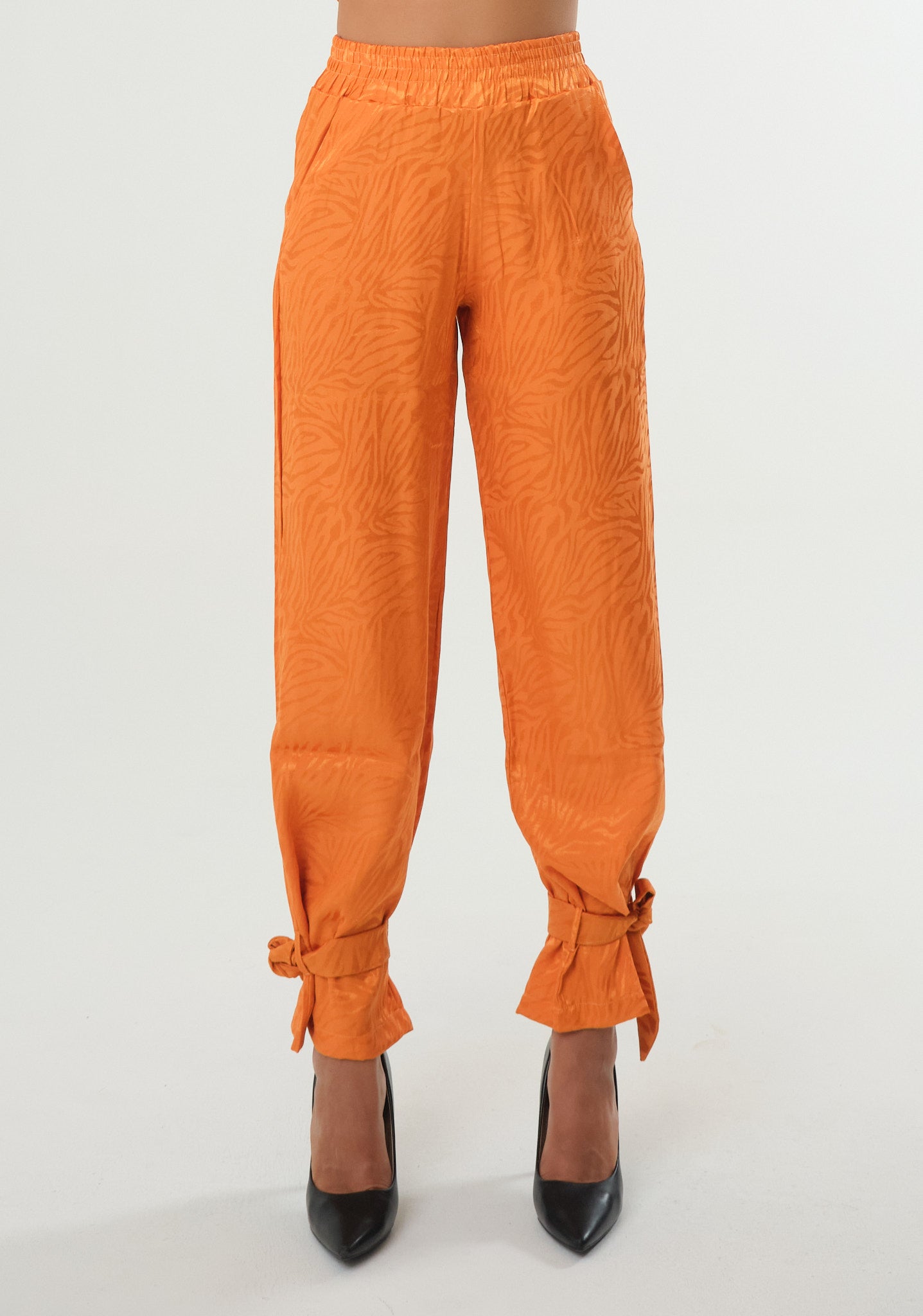 Pantalone in raso jacquard