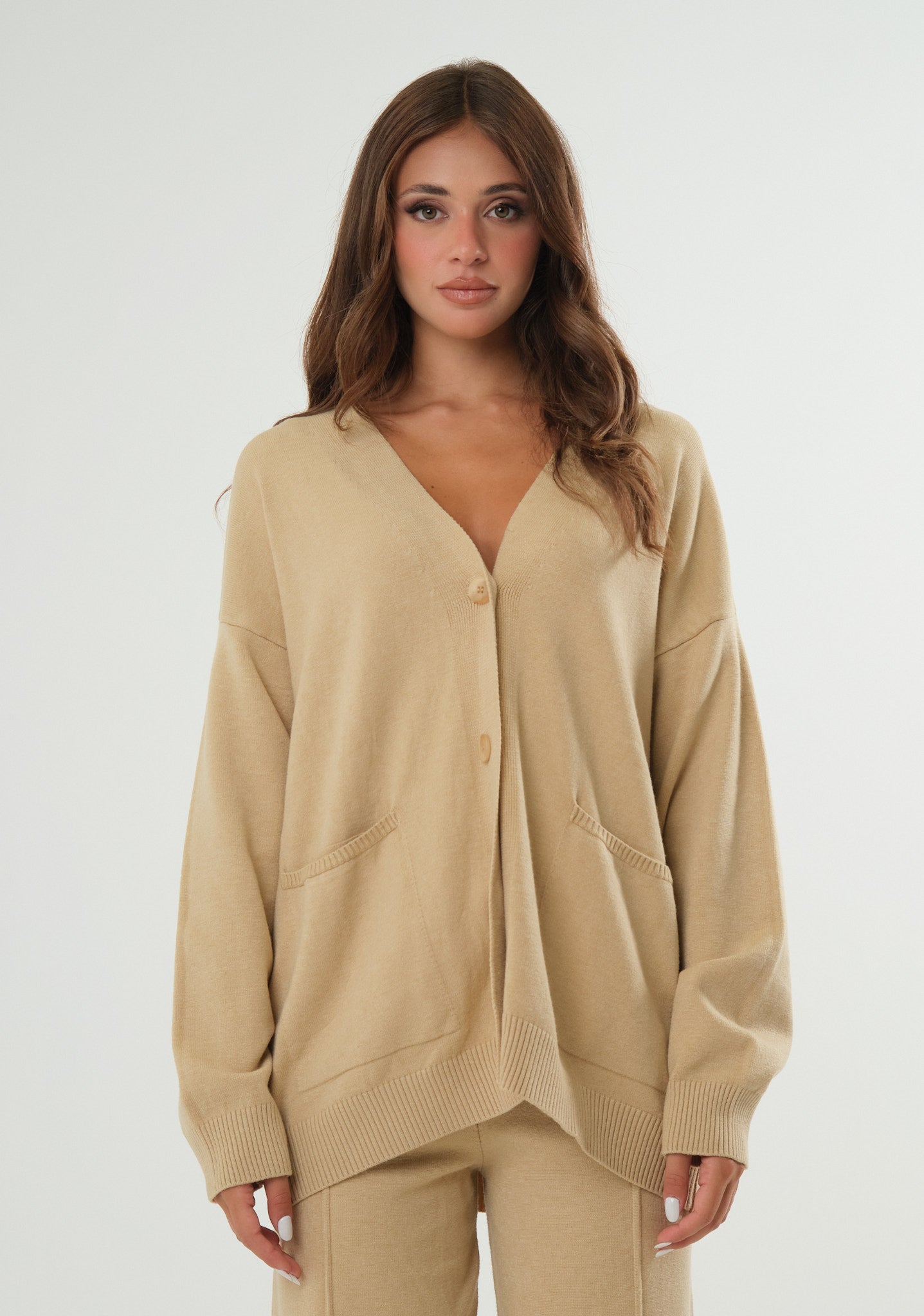 Cardigan over in viscosa