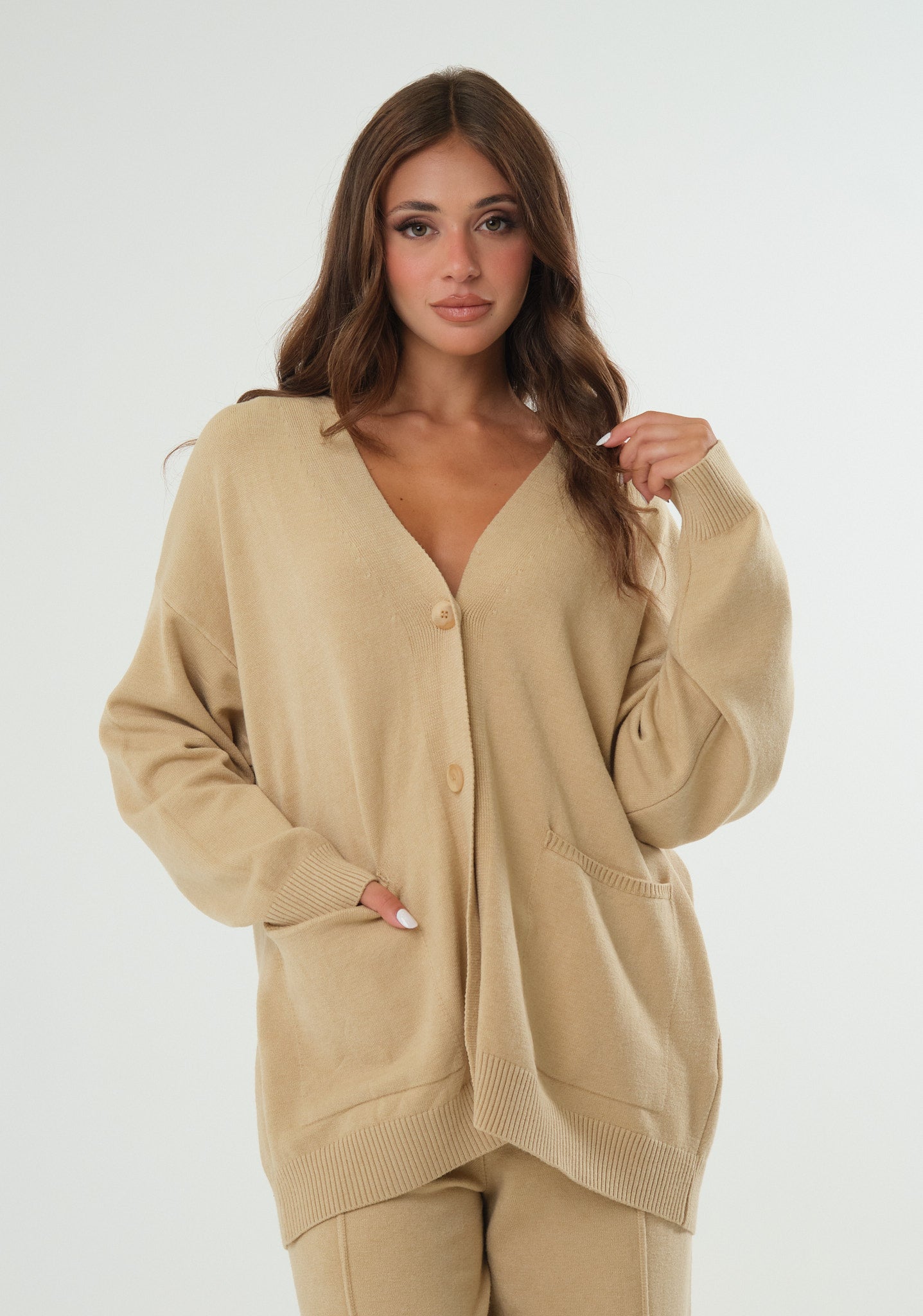 Cardigan over in viscosa