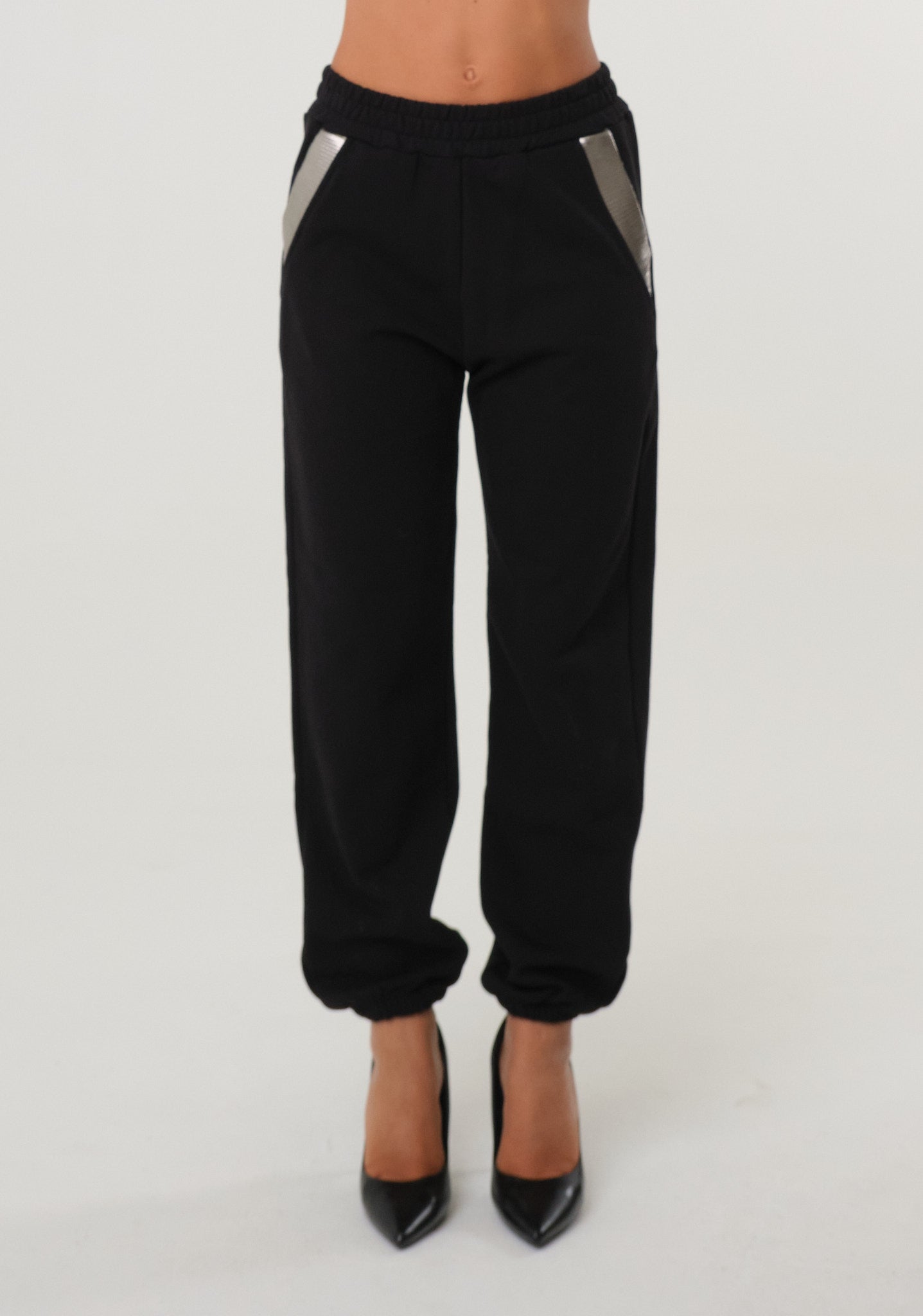 Pantalone in felpa con dettagli metal