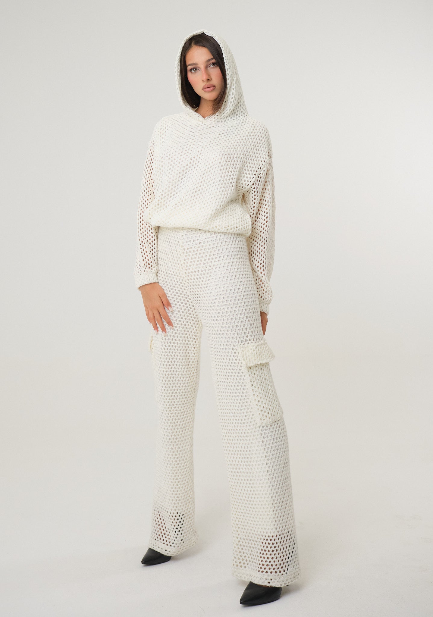 Pantalone cargo in rete
