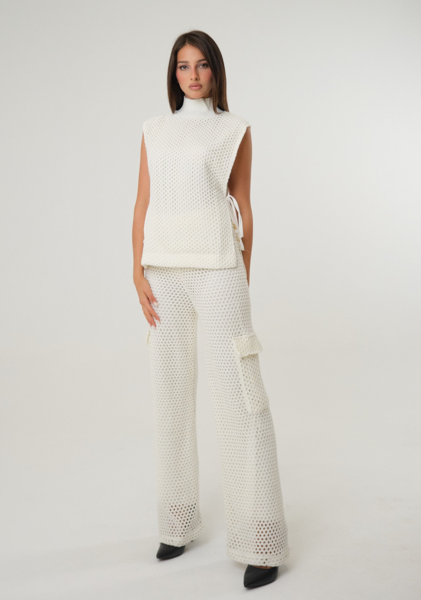 Pantalone cargo in rete