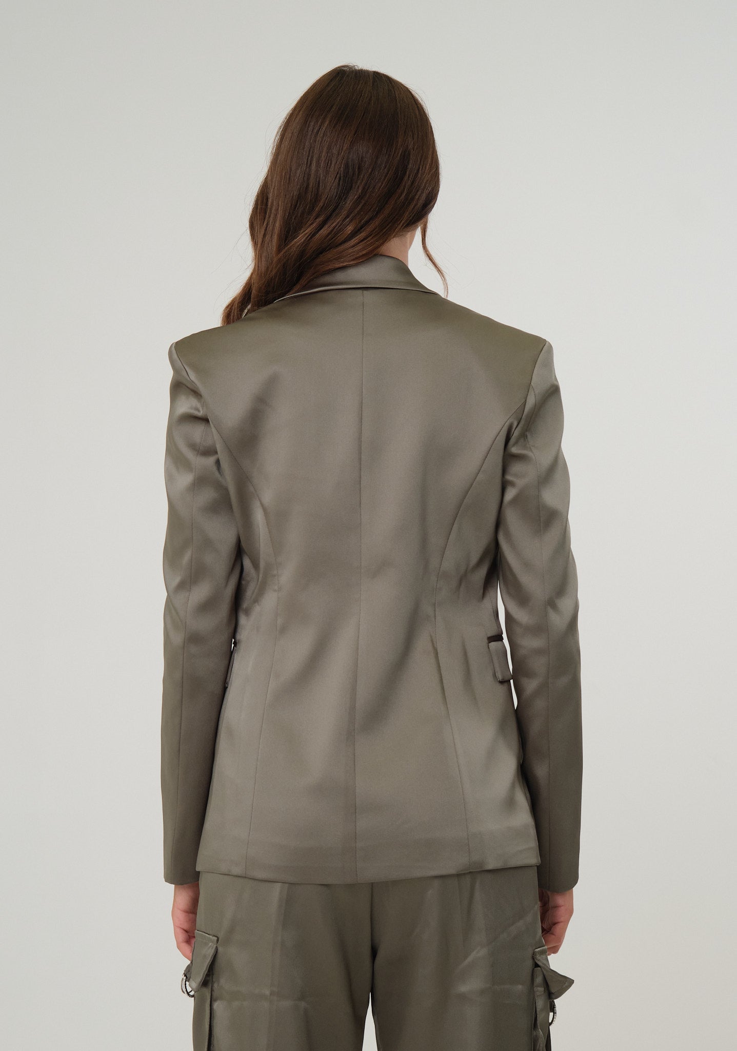 Giacca in raso con zip