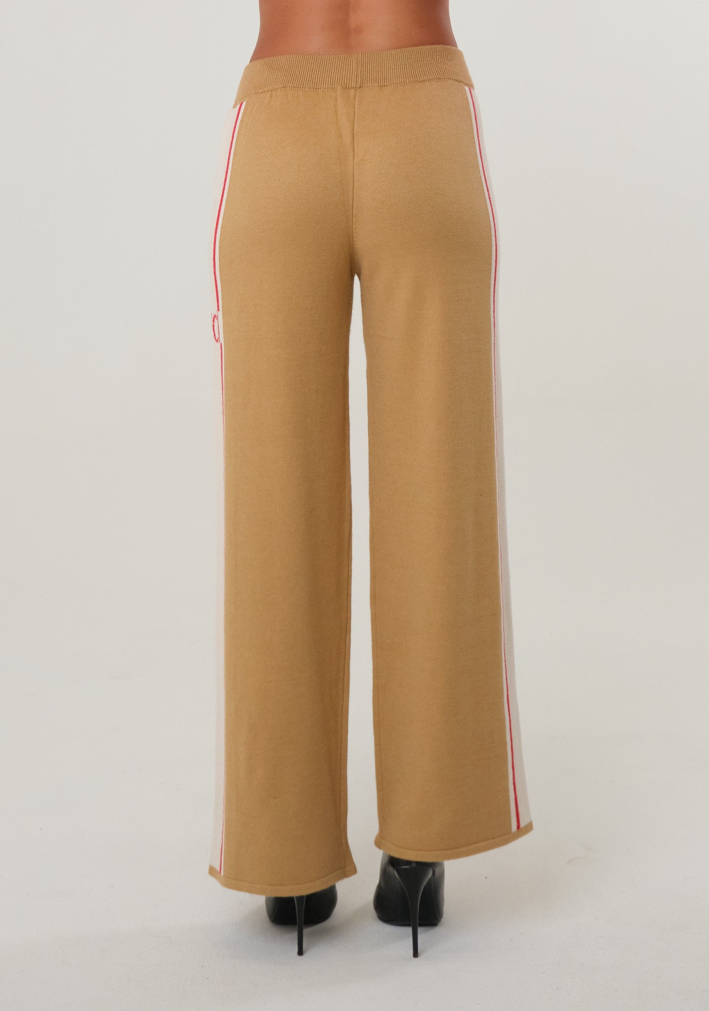 Pantaloni in maglia con banda laterale
