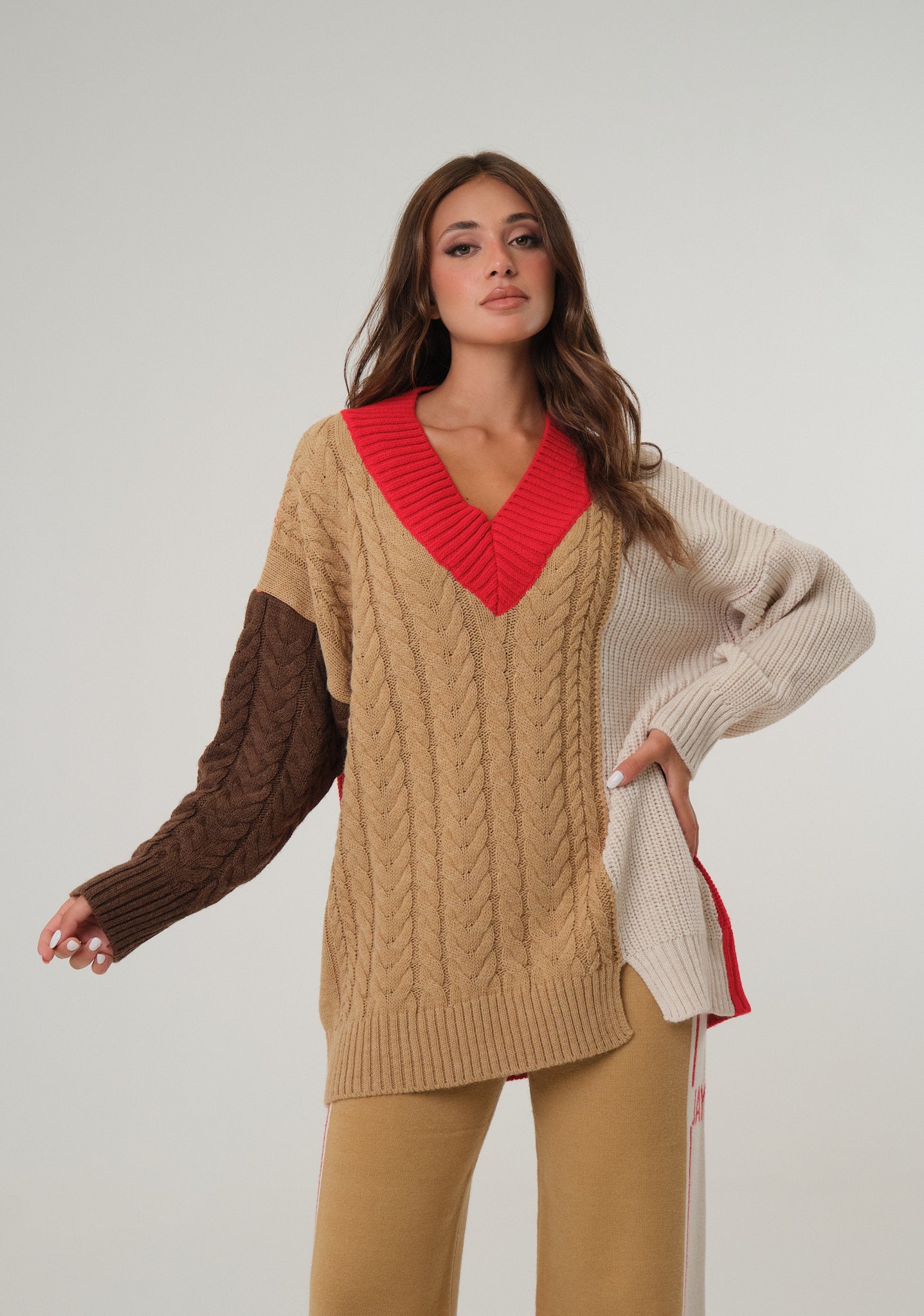Maglione color block