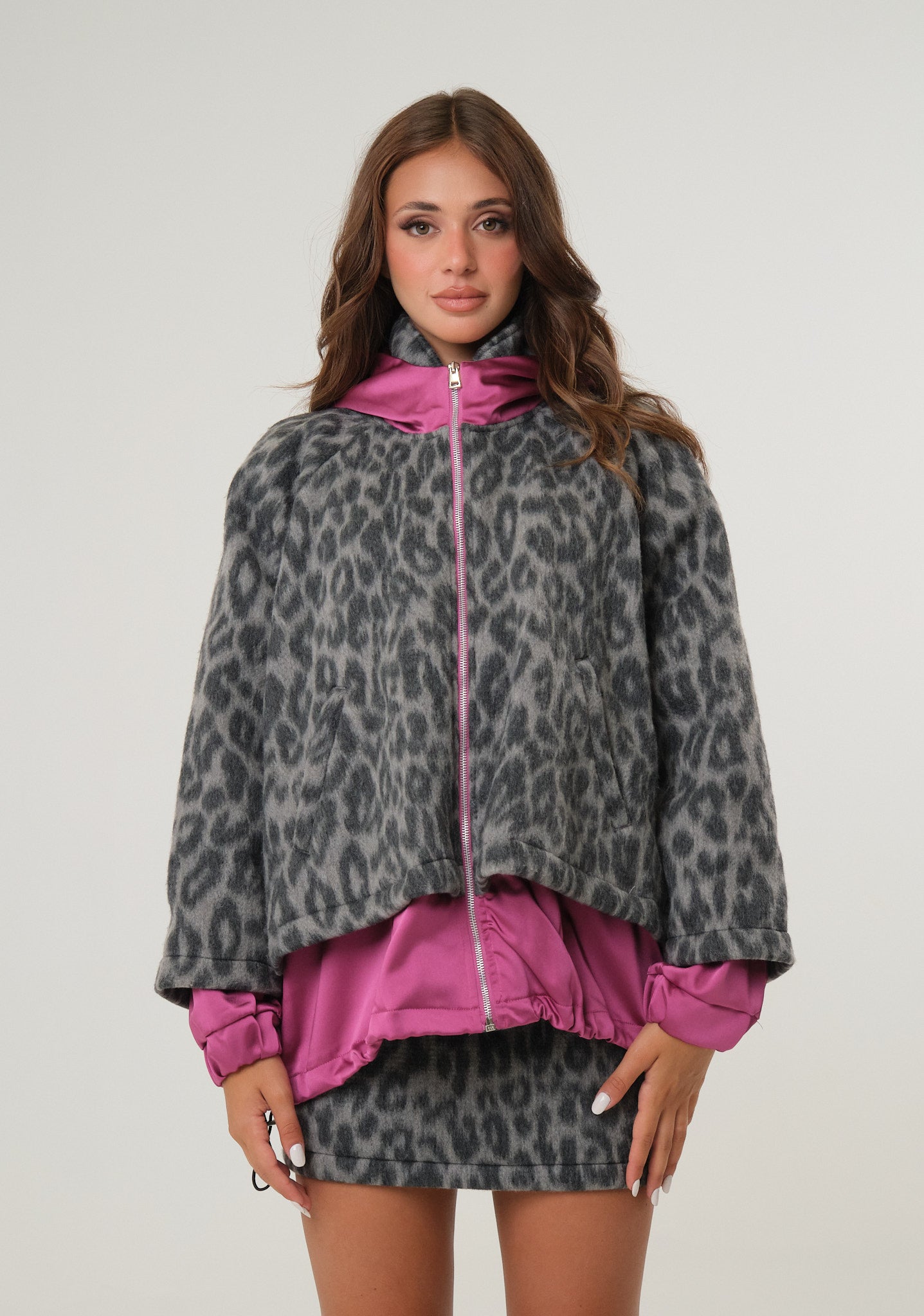 Giubbino parka in panno