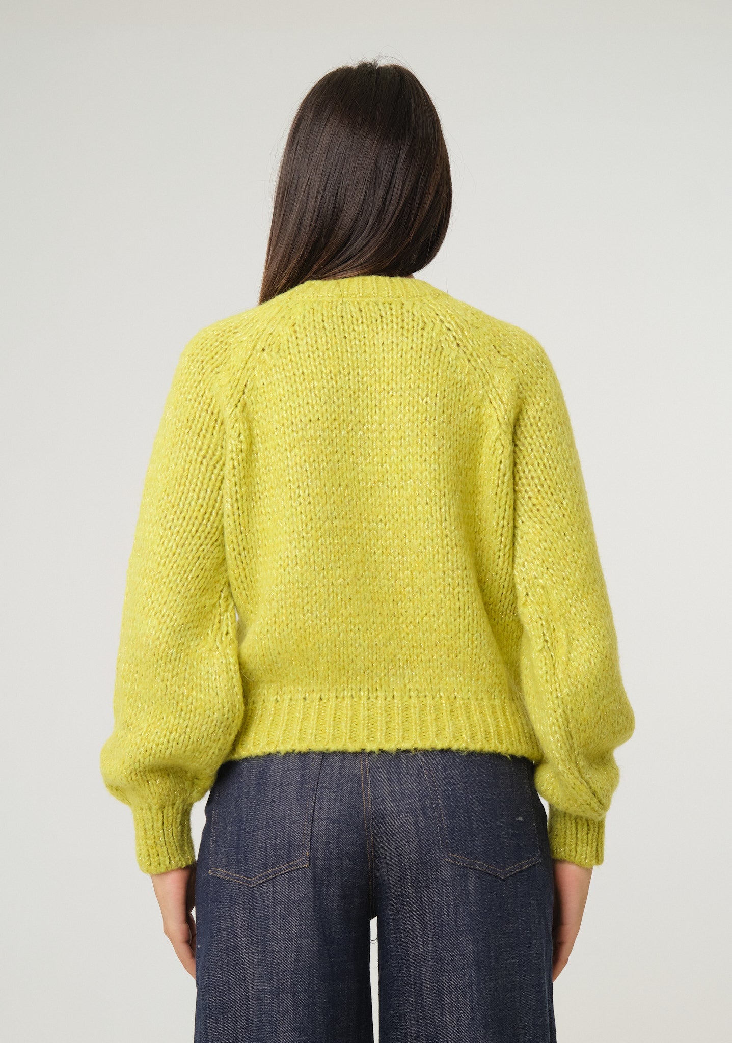 Maglione lavorato in lurex