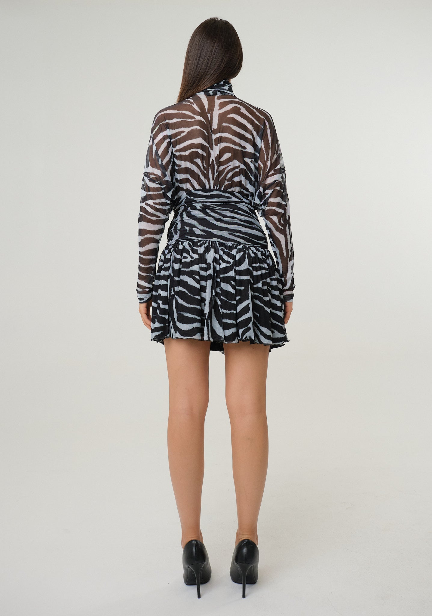Abito in tulle animalier
