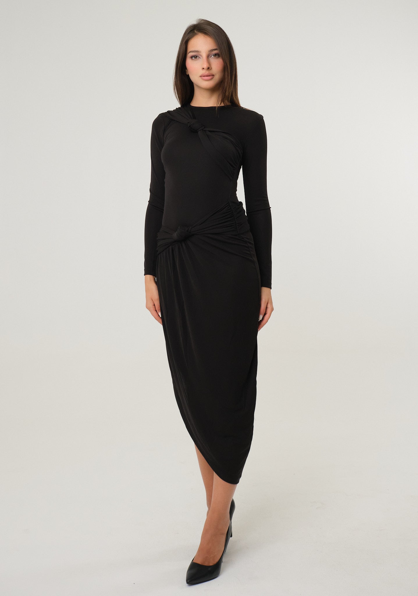 Abito lungo in tessuto stretch
