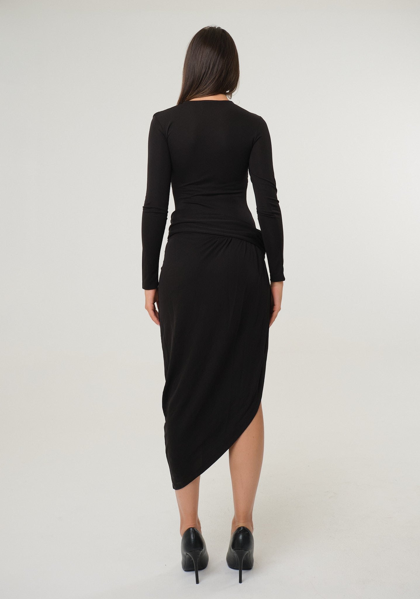Abito lungo in tessuto stretch