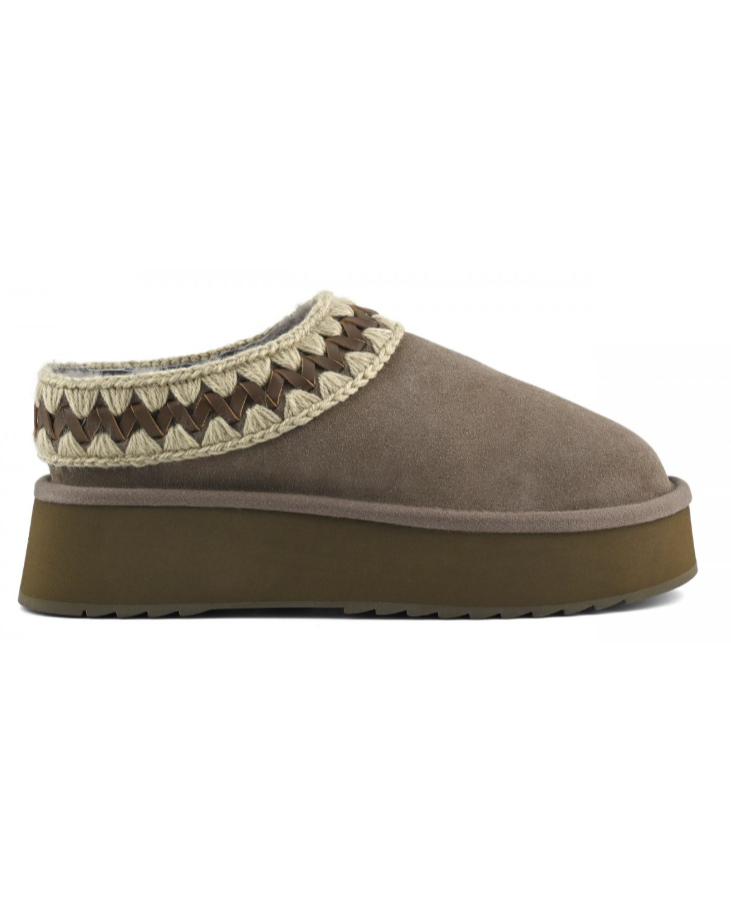 Eskimo Sabot Platform clog suede Leather Elgry