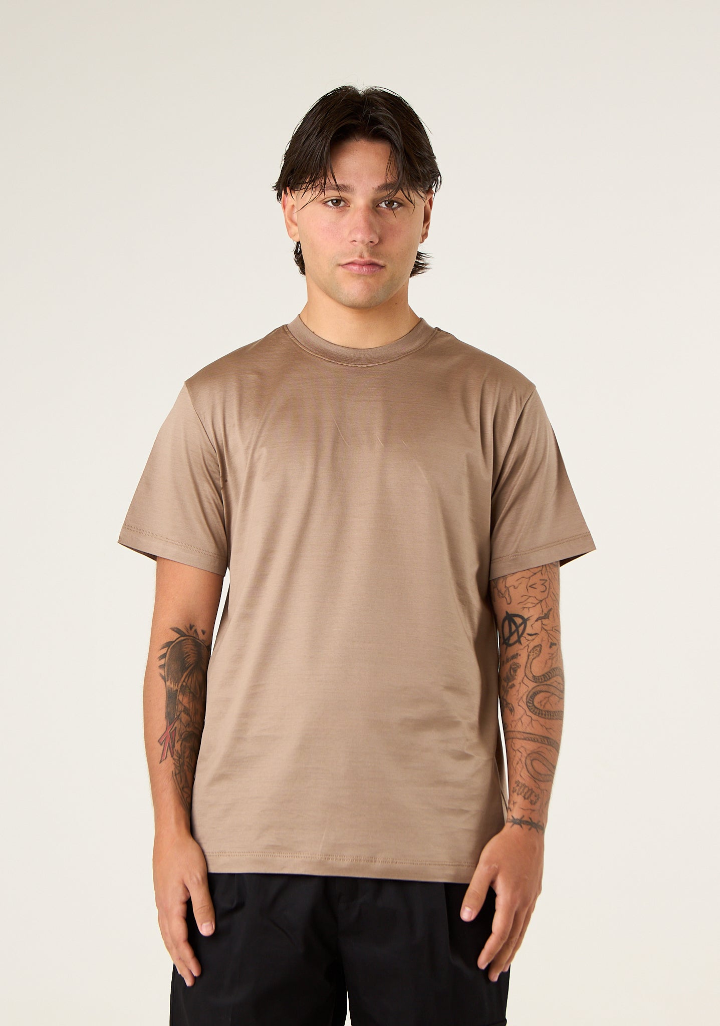 T-shirt basic in filo di scozia