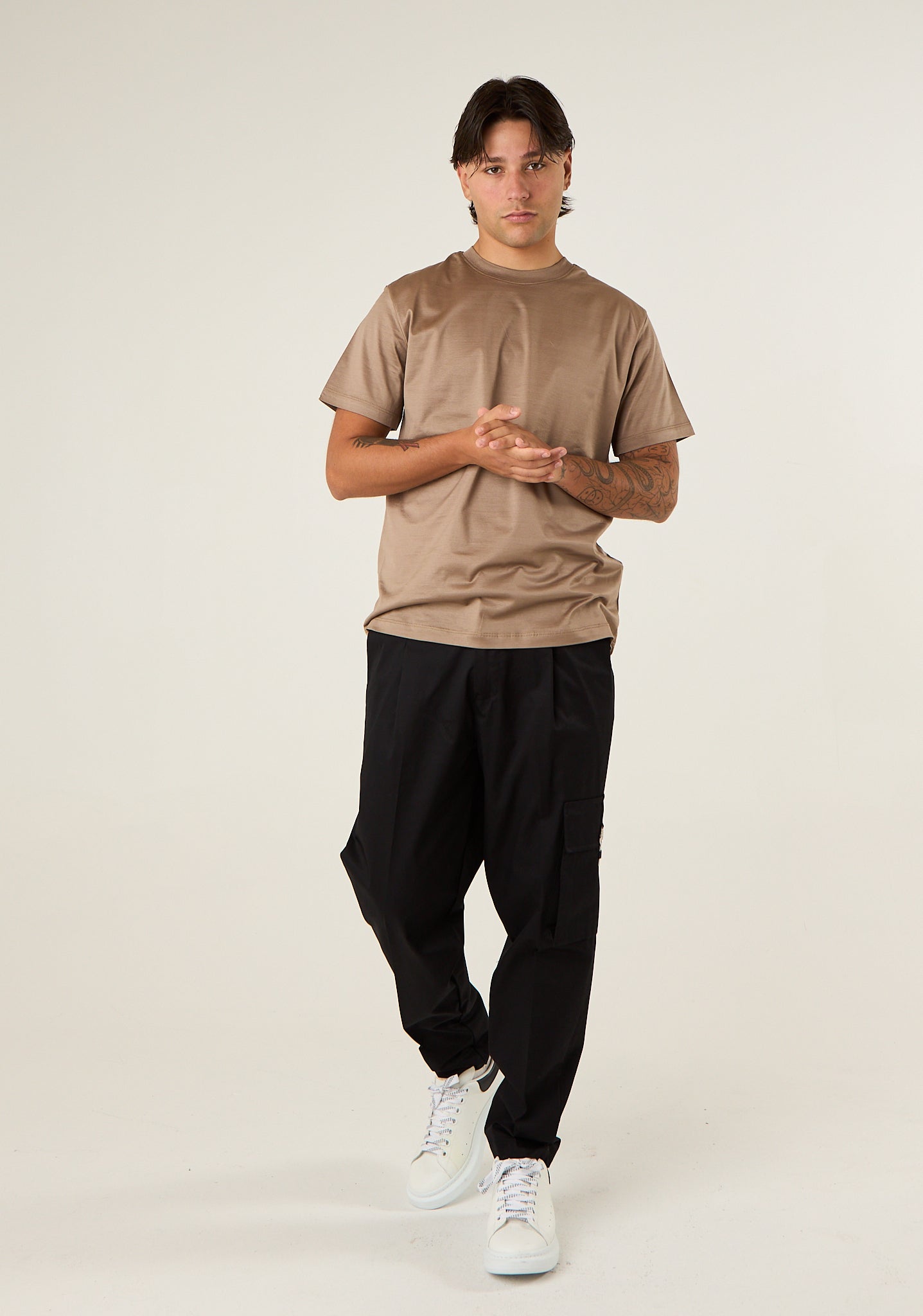T-shirt basic in filo di scozia