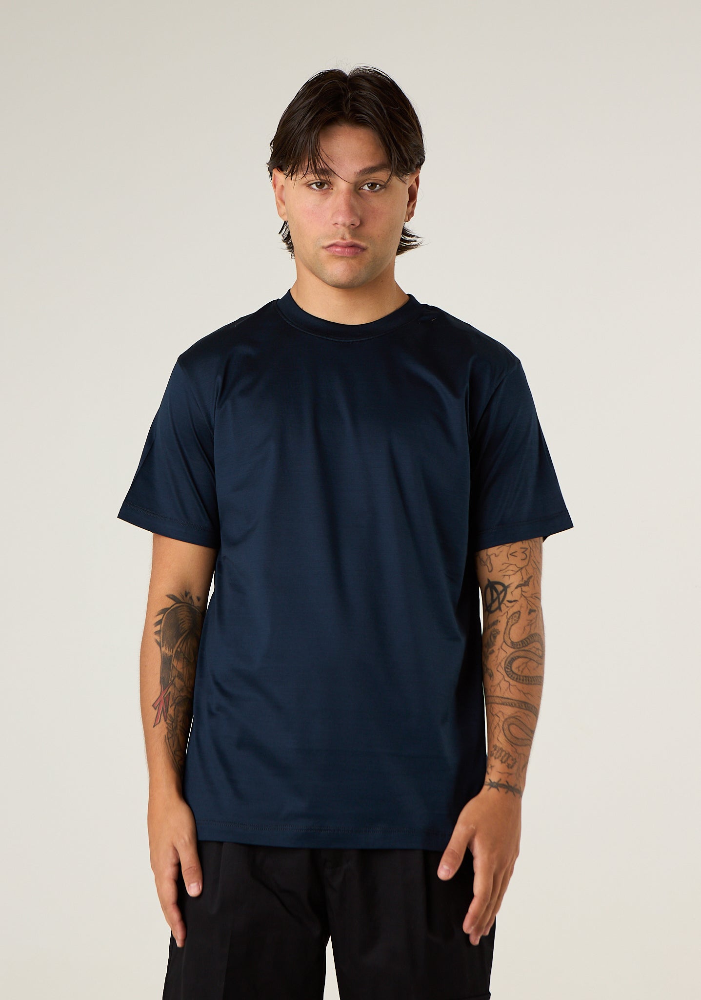 T-shirt basic in filo di scozia