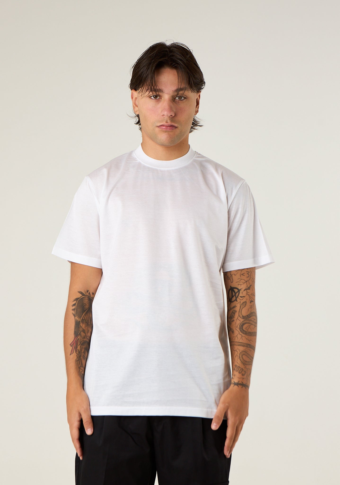 T-shirt basic in filo di scozia
