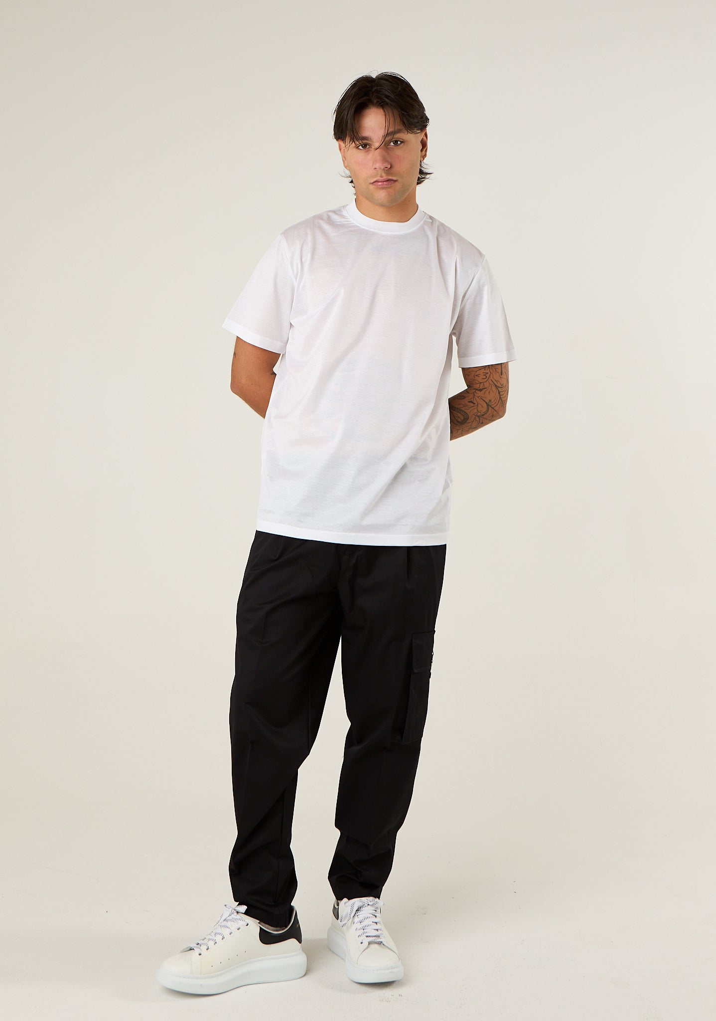T-shirt basic in filo di scozia