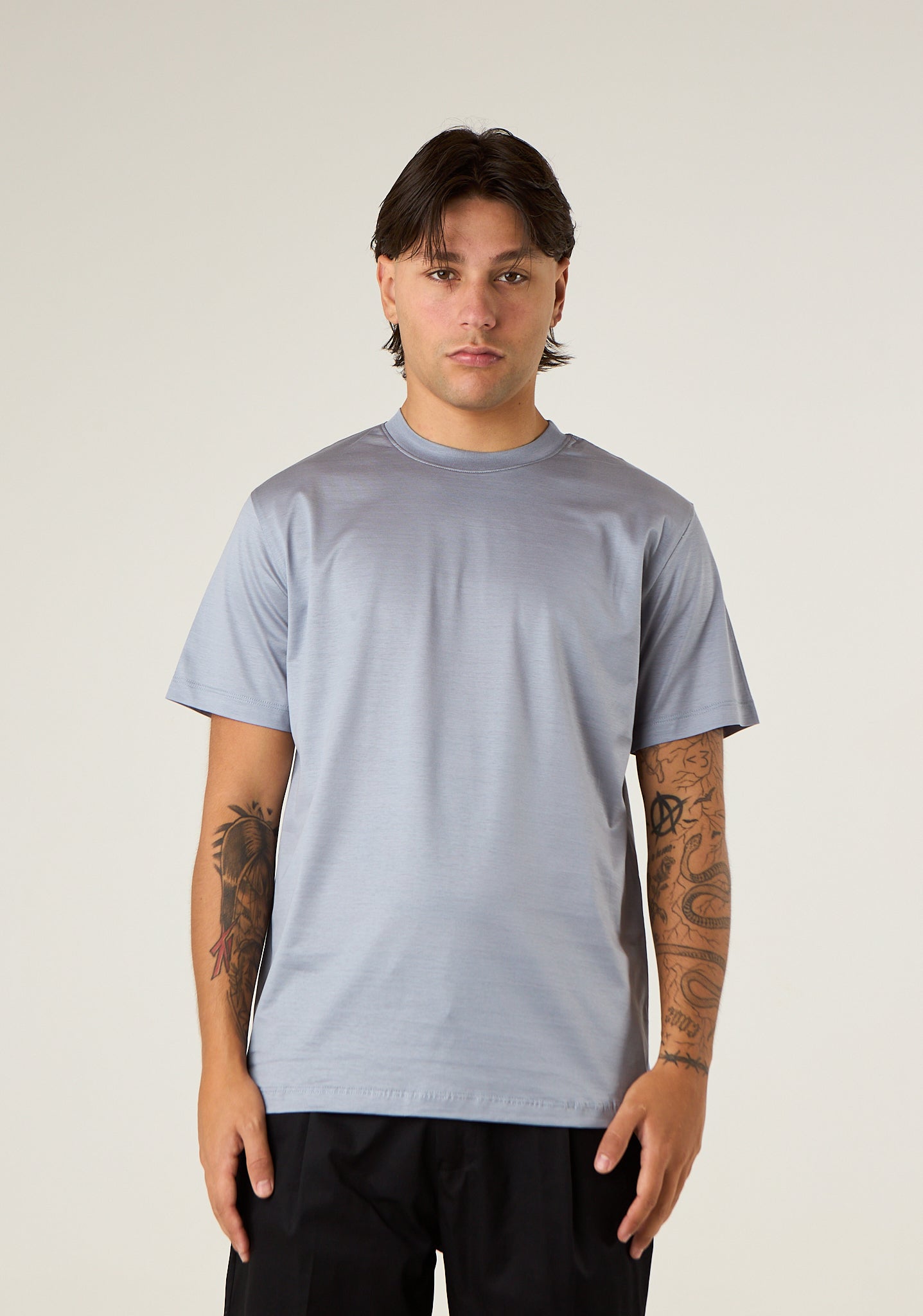 T-shirt basic in filo di scozia