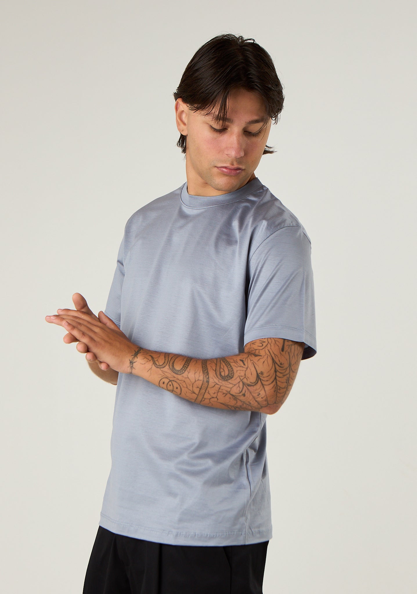 T-shirt basic in filo di scozia