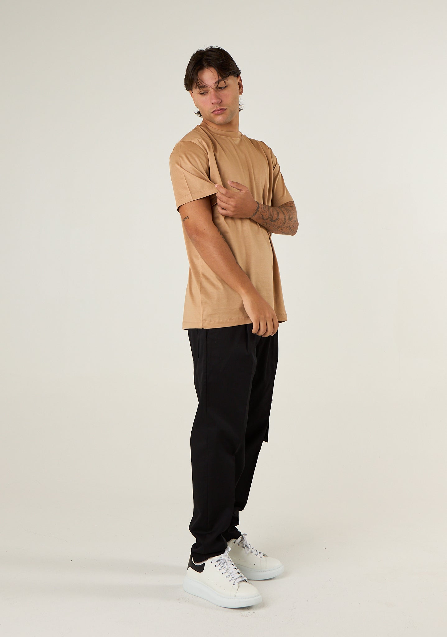 T-shirt basic in filo di scozia