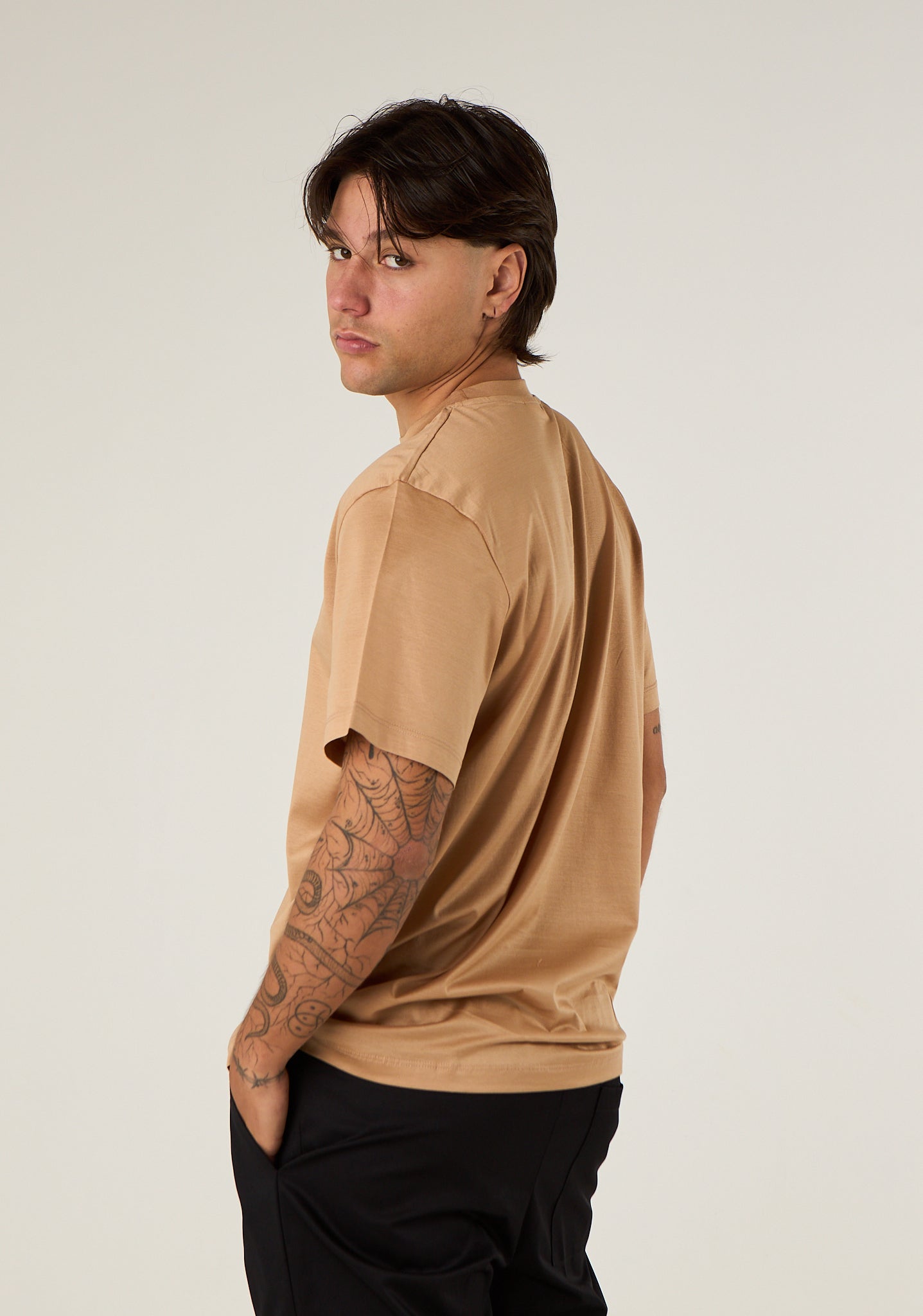 T-shirt basic in filo di scozia