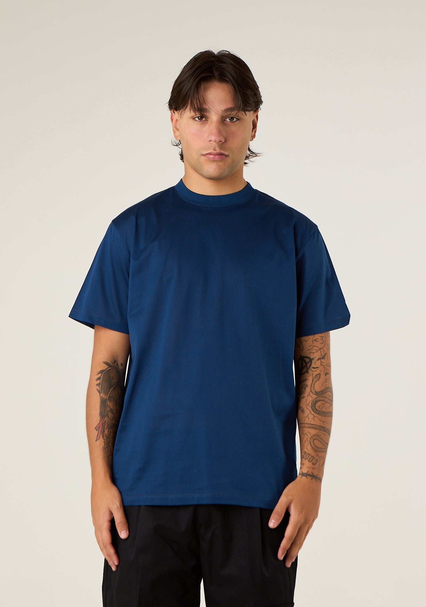 T-shirt basic in filo di scozia