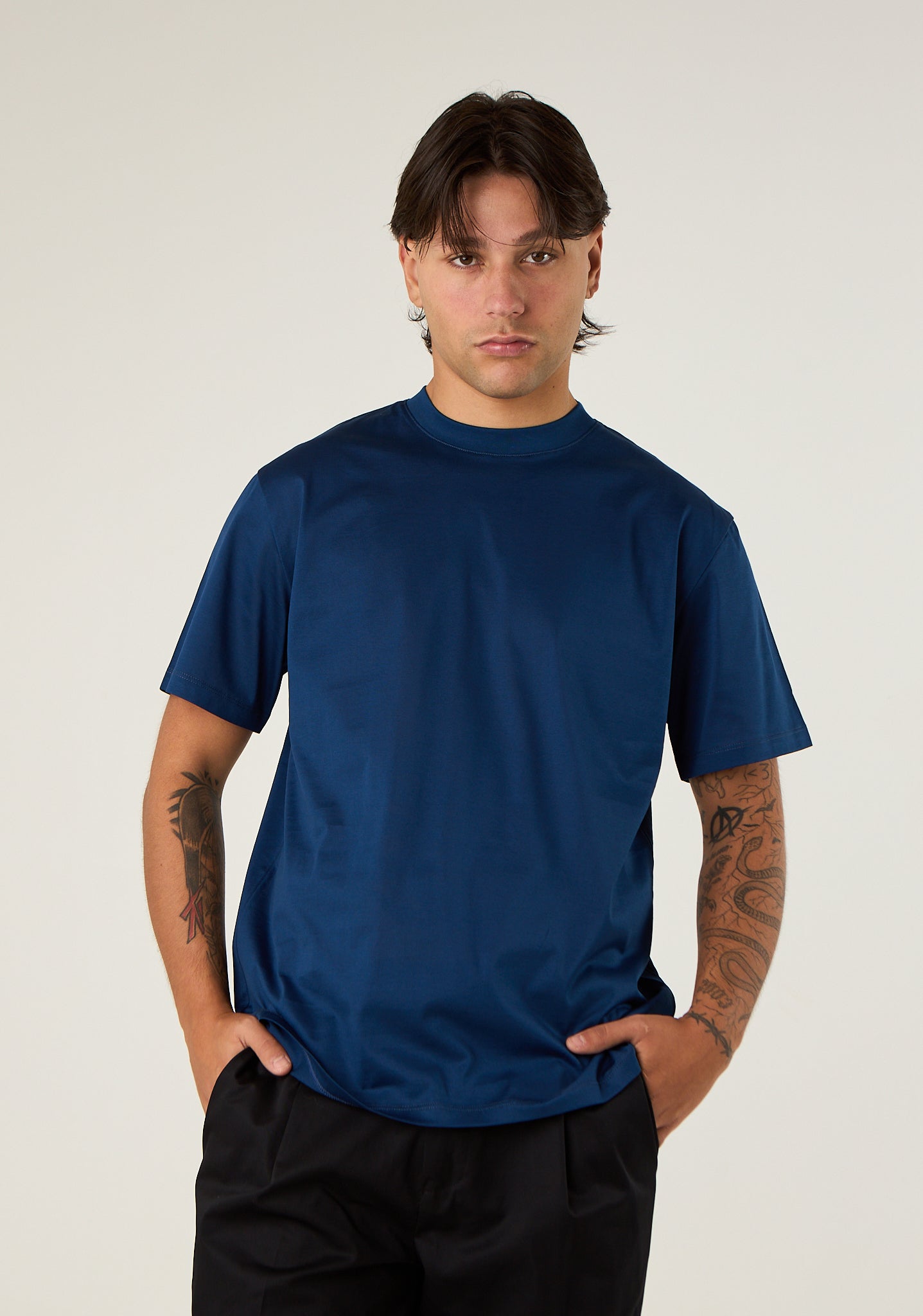 T-shirt basic in filo di scozia