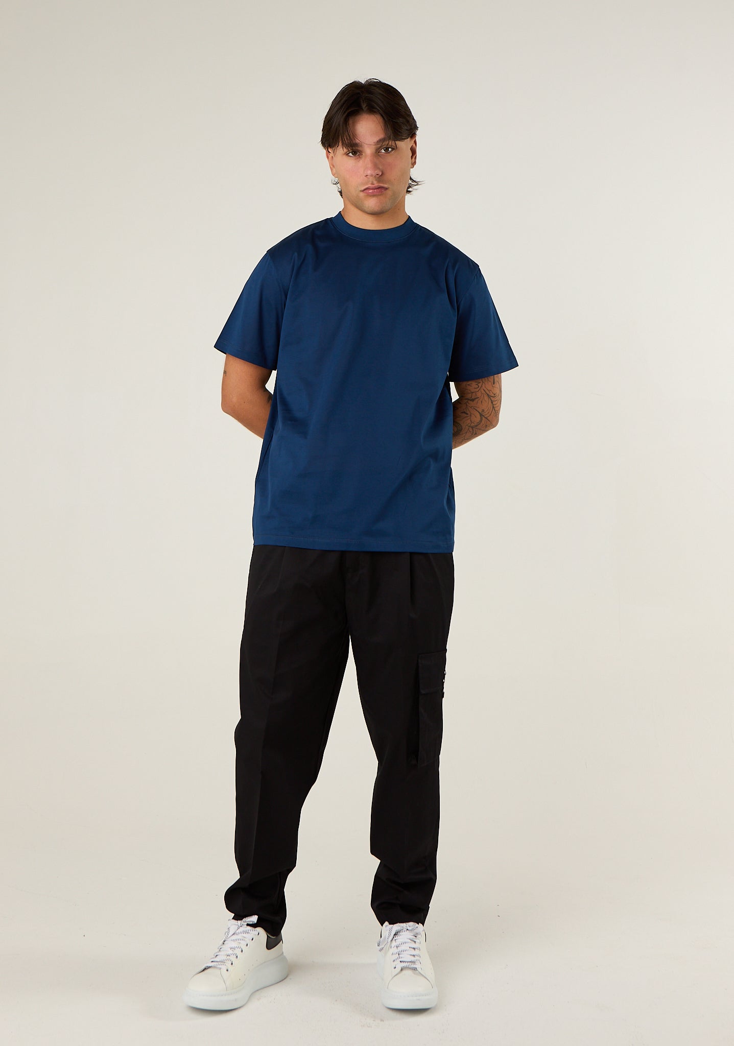 T-shirt basic in filo di scozia