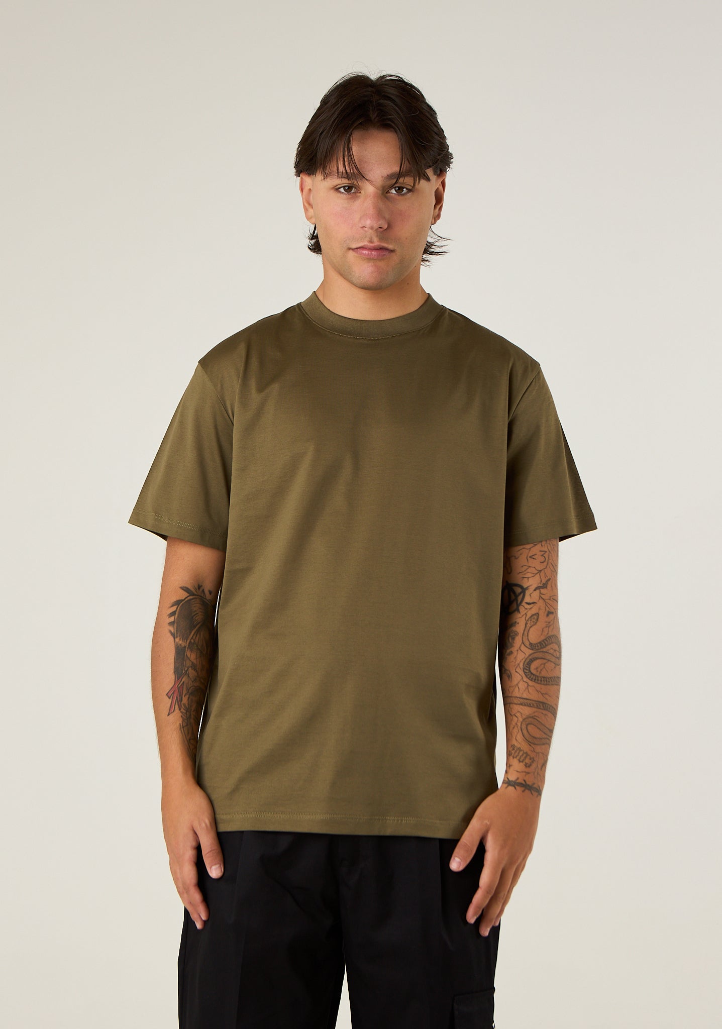 T-shirt basic in filo di scozia