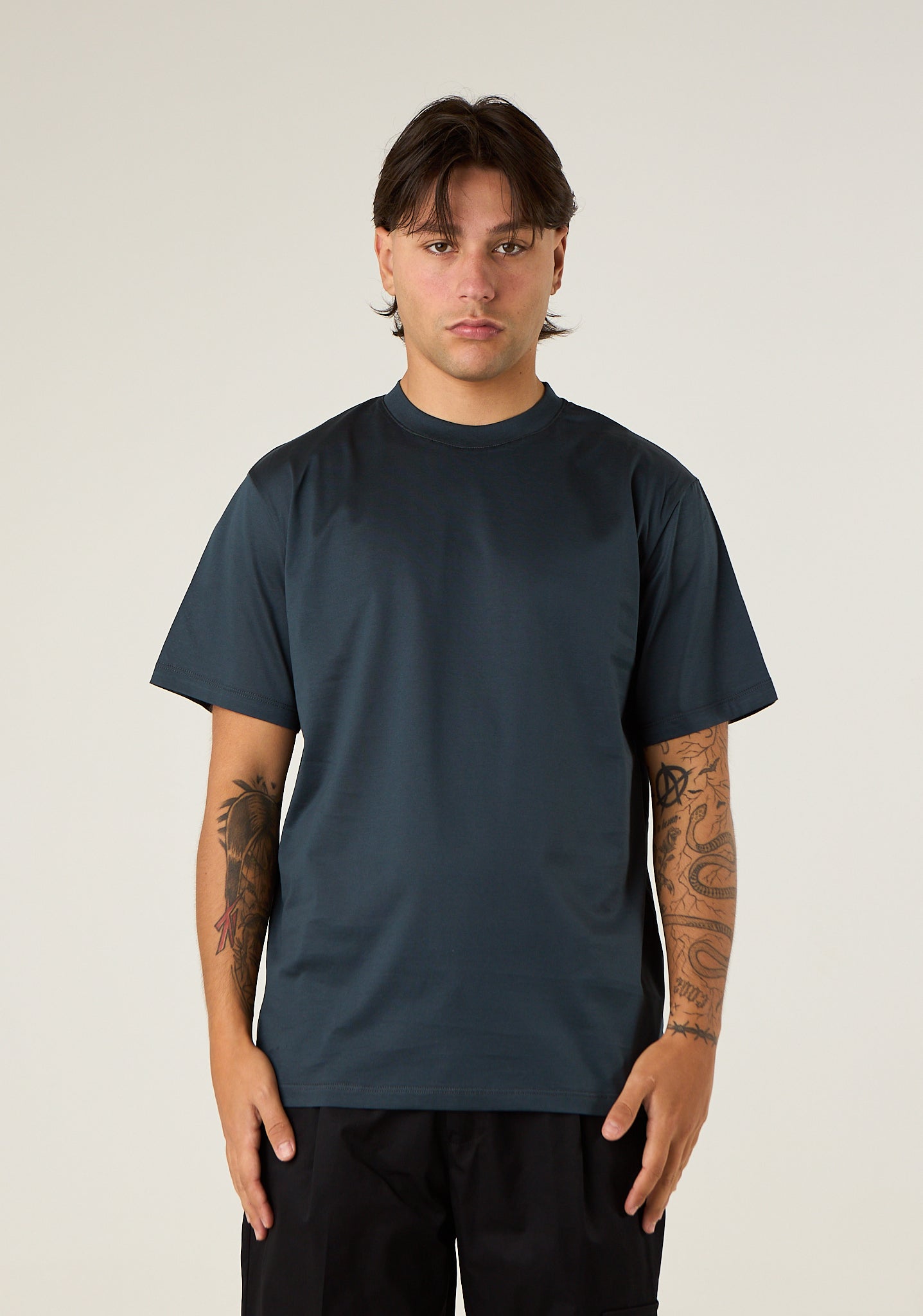 T-shirt basic in filo di scozia