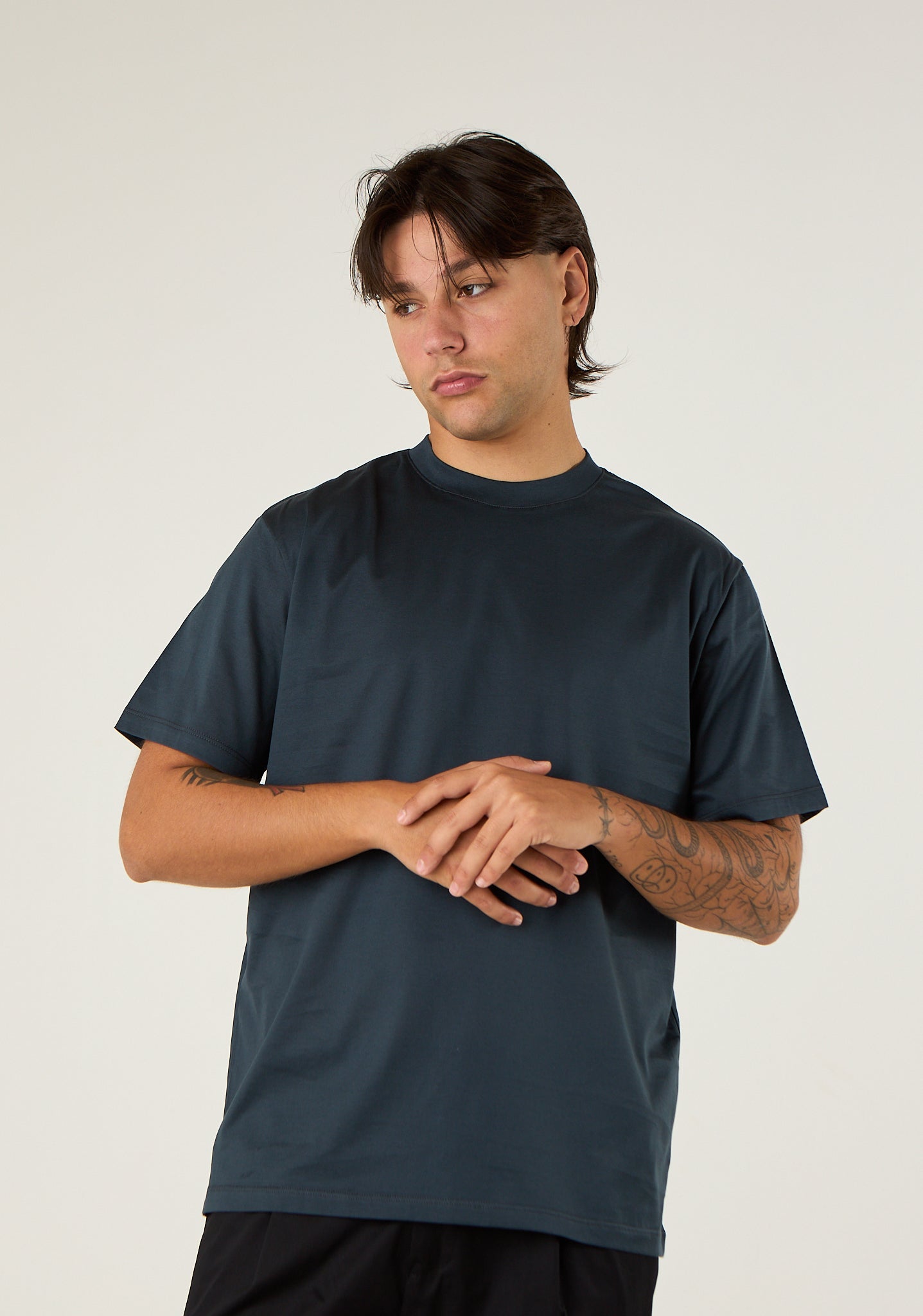 T-shirt basic in filo di scozia