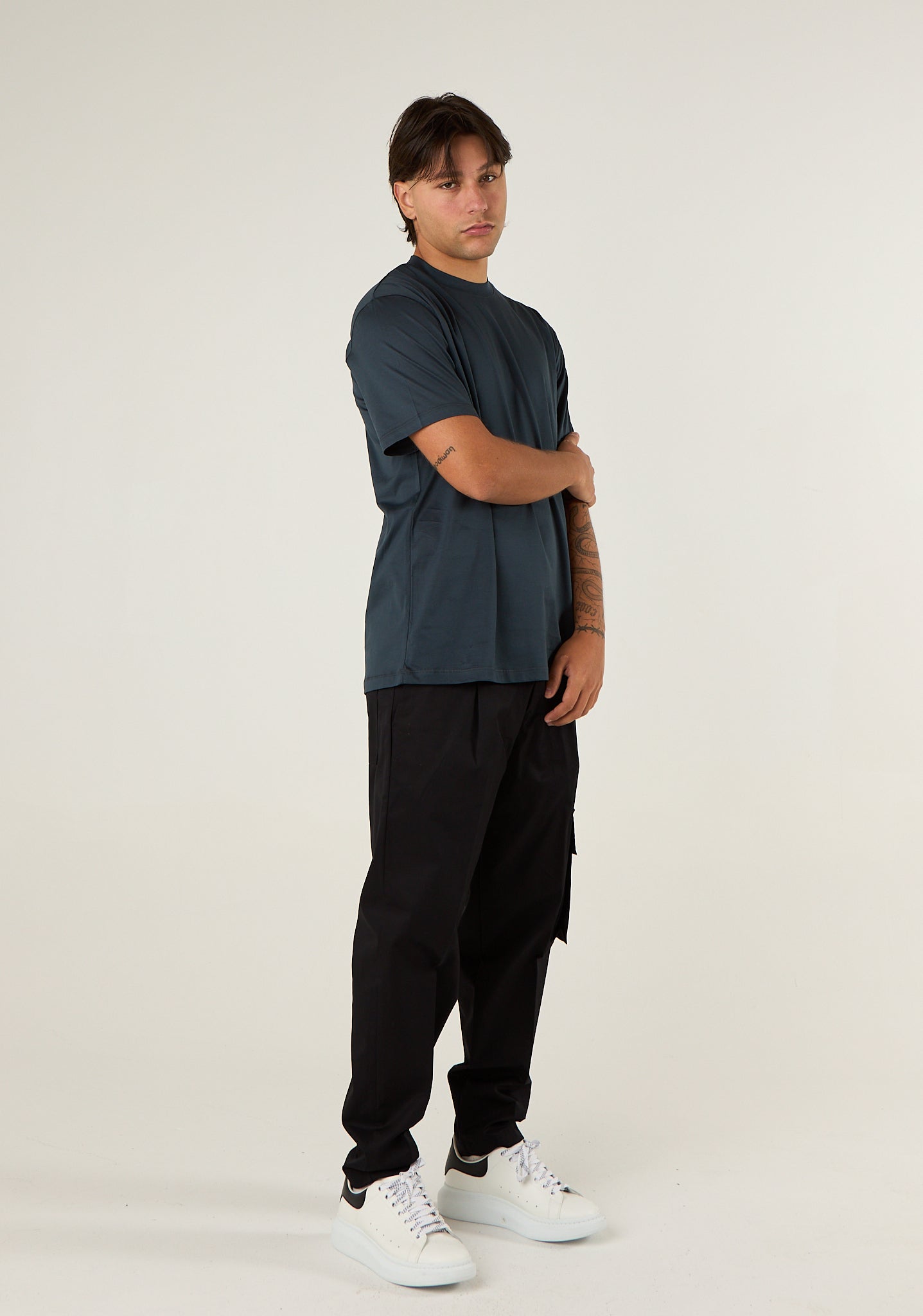 T-shirt basic in filo di scozia