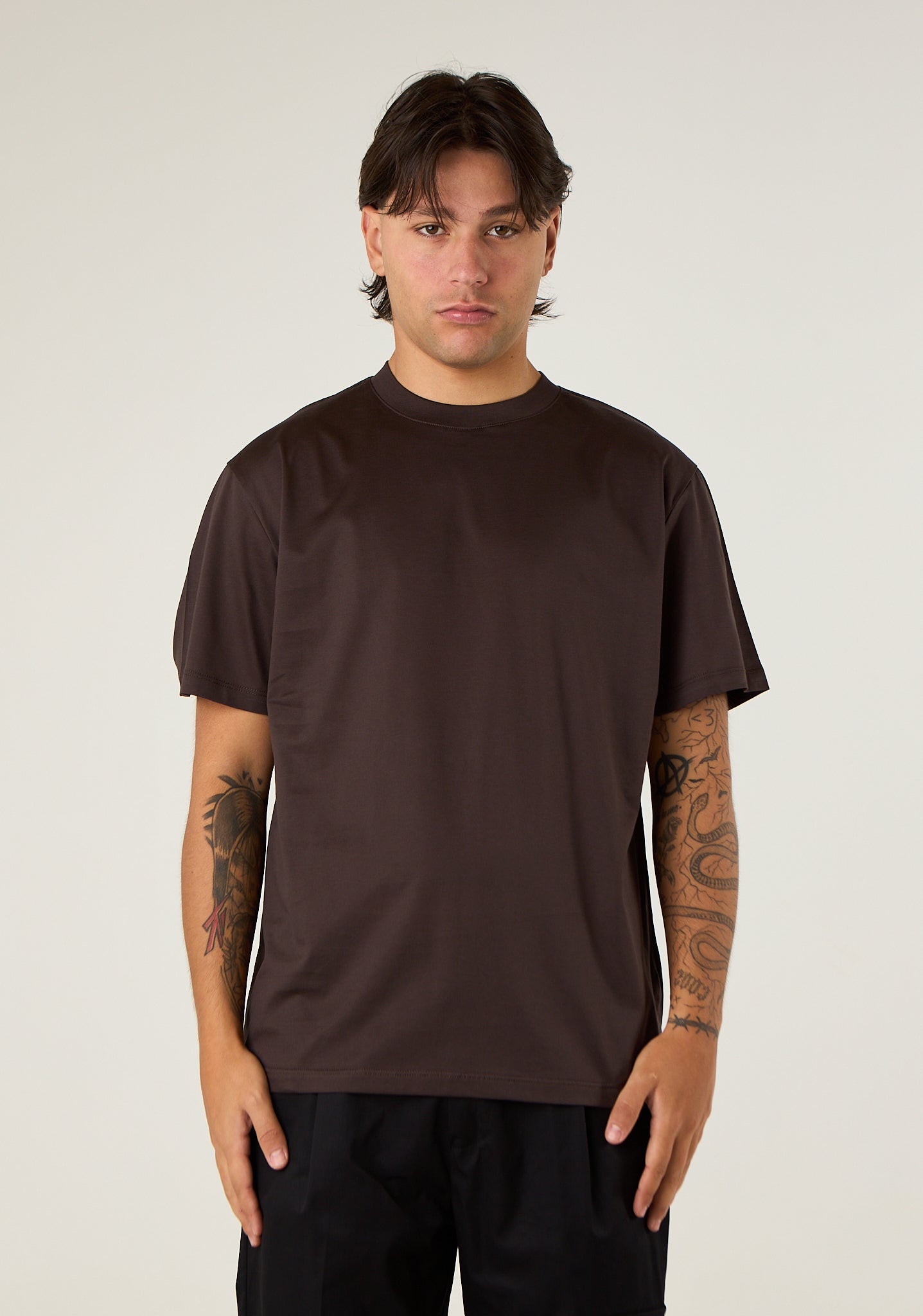 T-shirt basic in filo di scozia