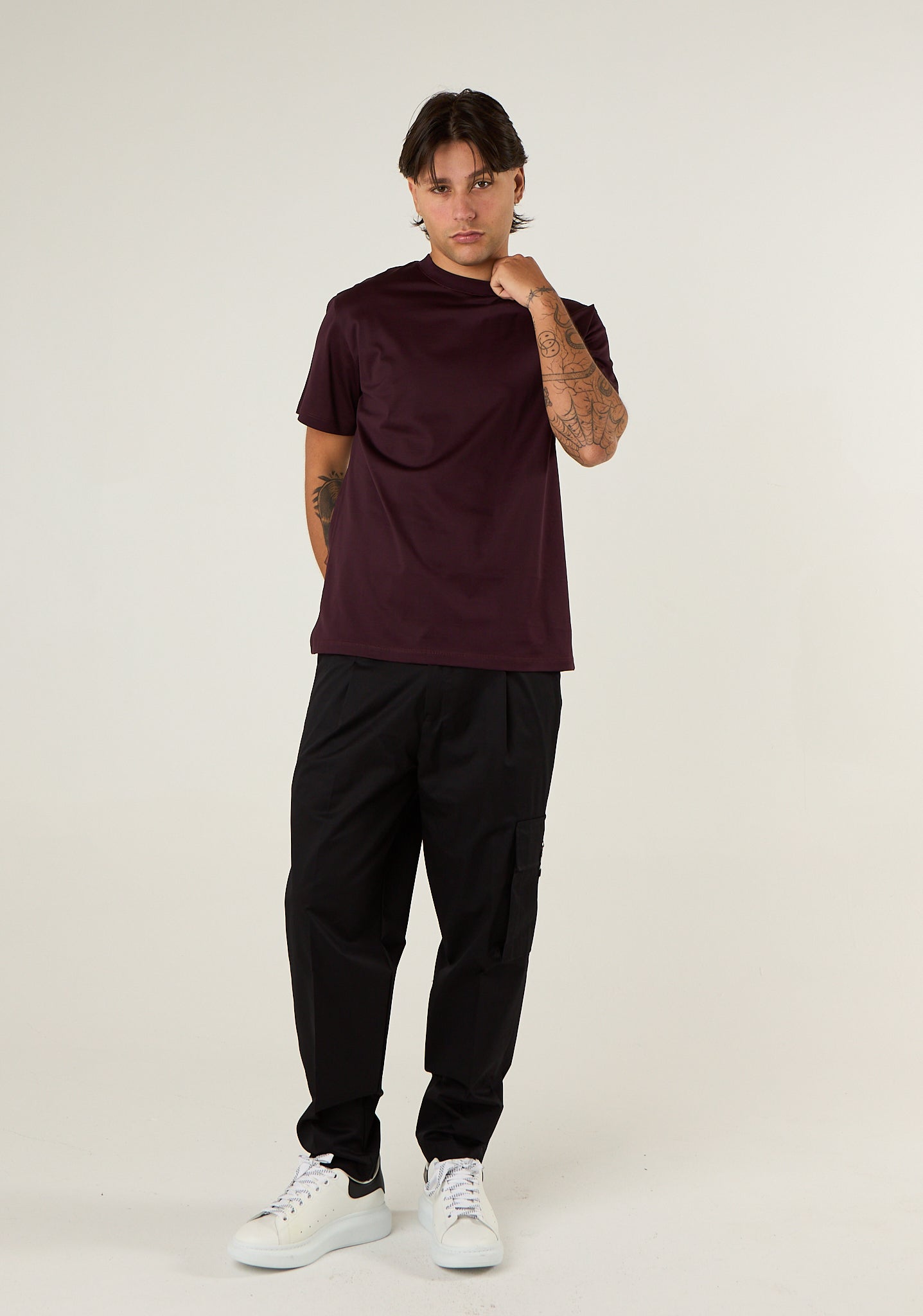 T-shirt basic in filo di scozia