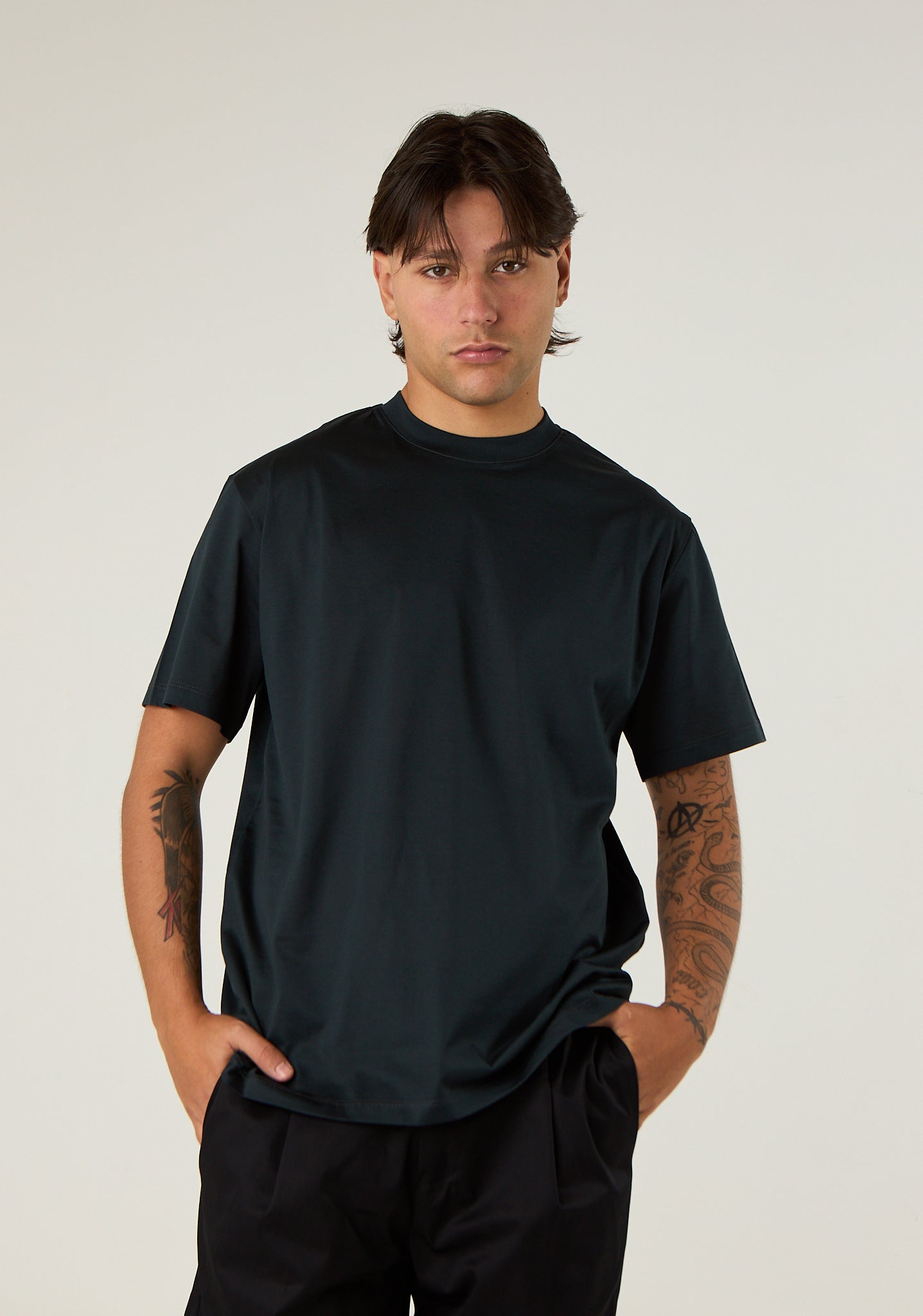 T-shirt basic in filo di scozia