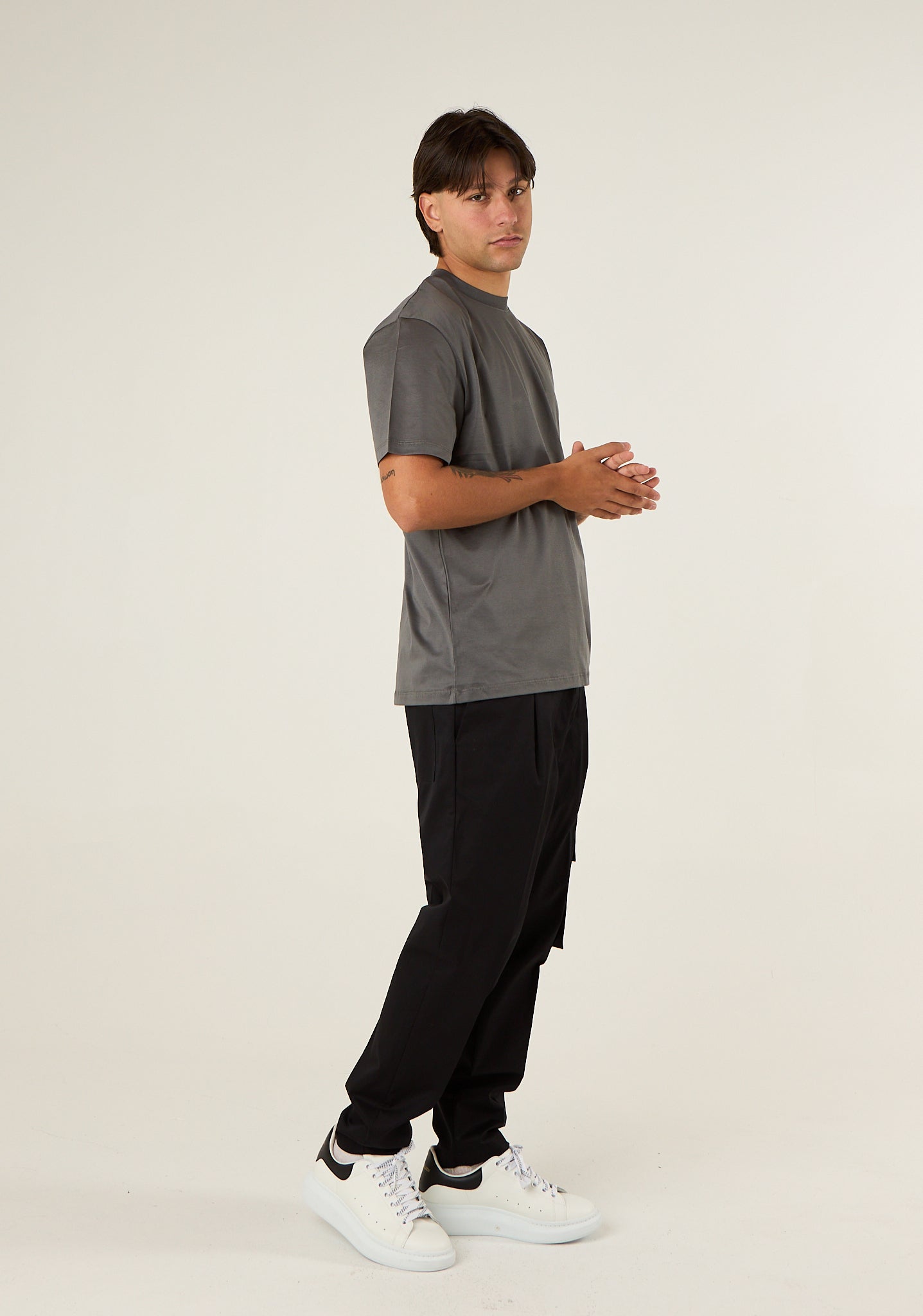 T-shirt basic in filo di scozia