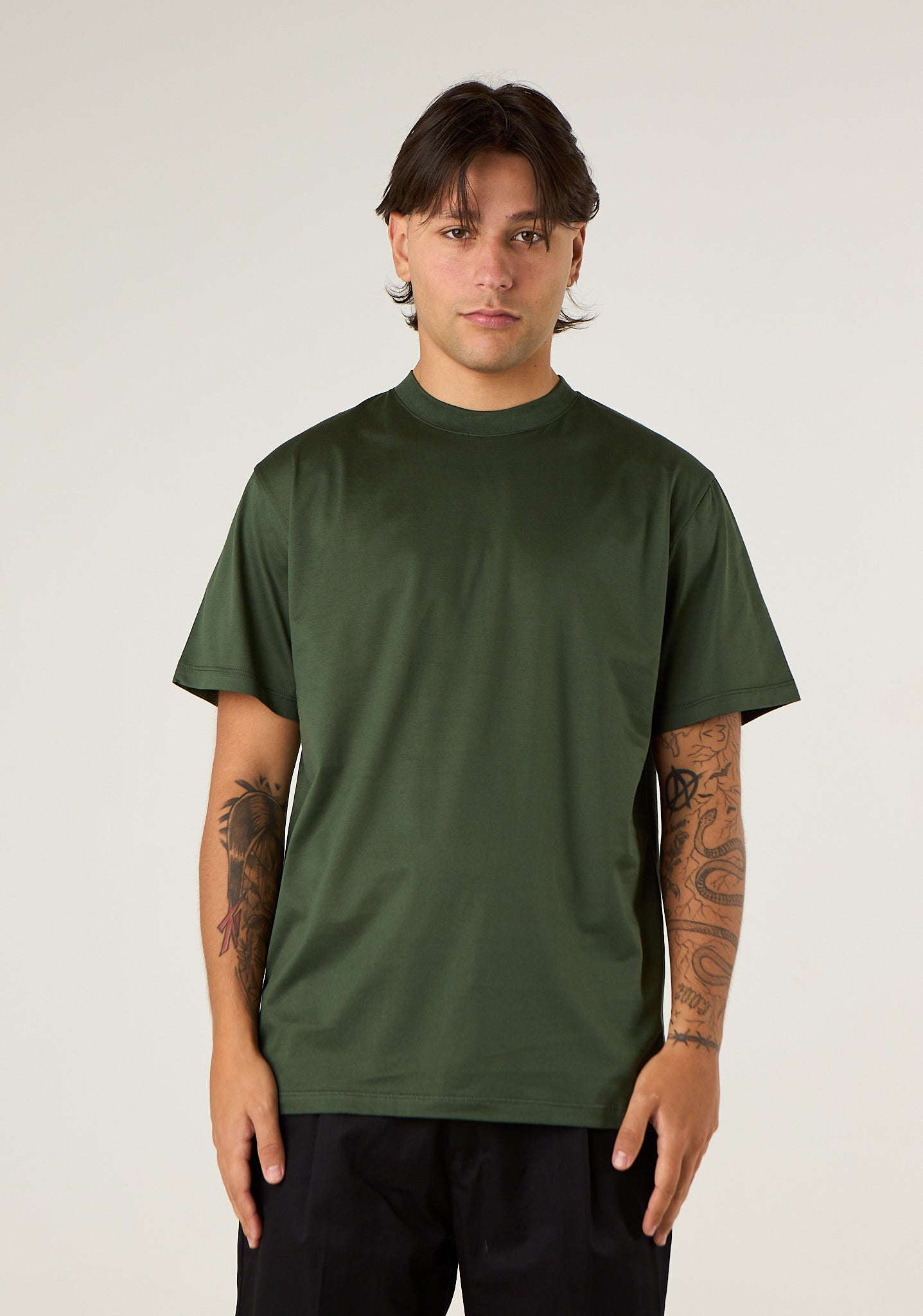 T-shirt basic in filo di scozia