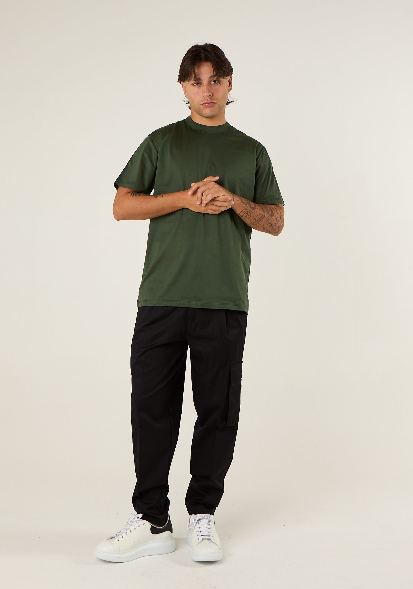 T-shirt basic in filo di scozia