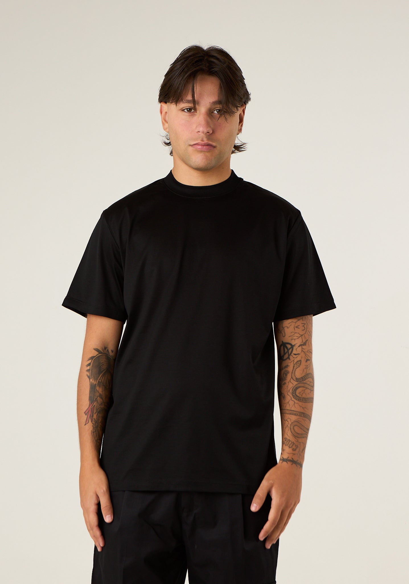 T-shirt basic in filo di scozia