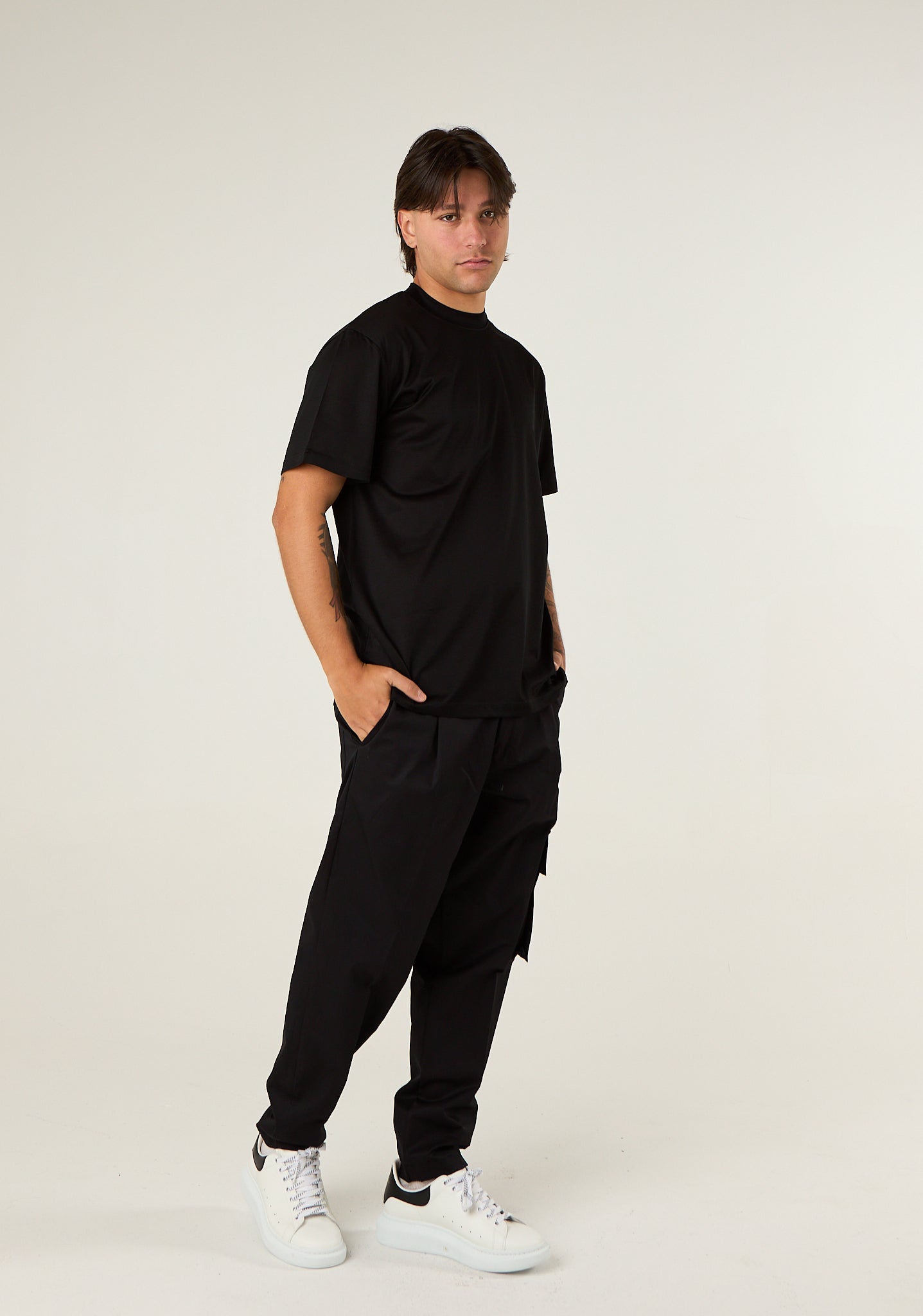T-shirt basic in filo di scozia